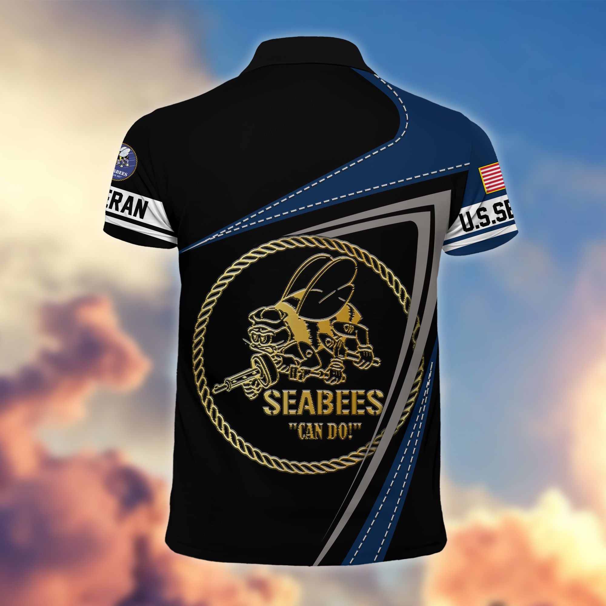 Premium US Veterans Polo Shirt, Gifts For US Veterans, Gifts On Father's Day, Independence Day, Veterans Day.