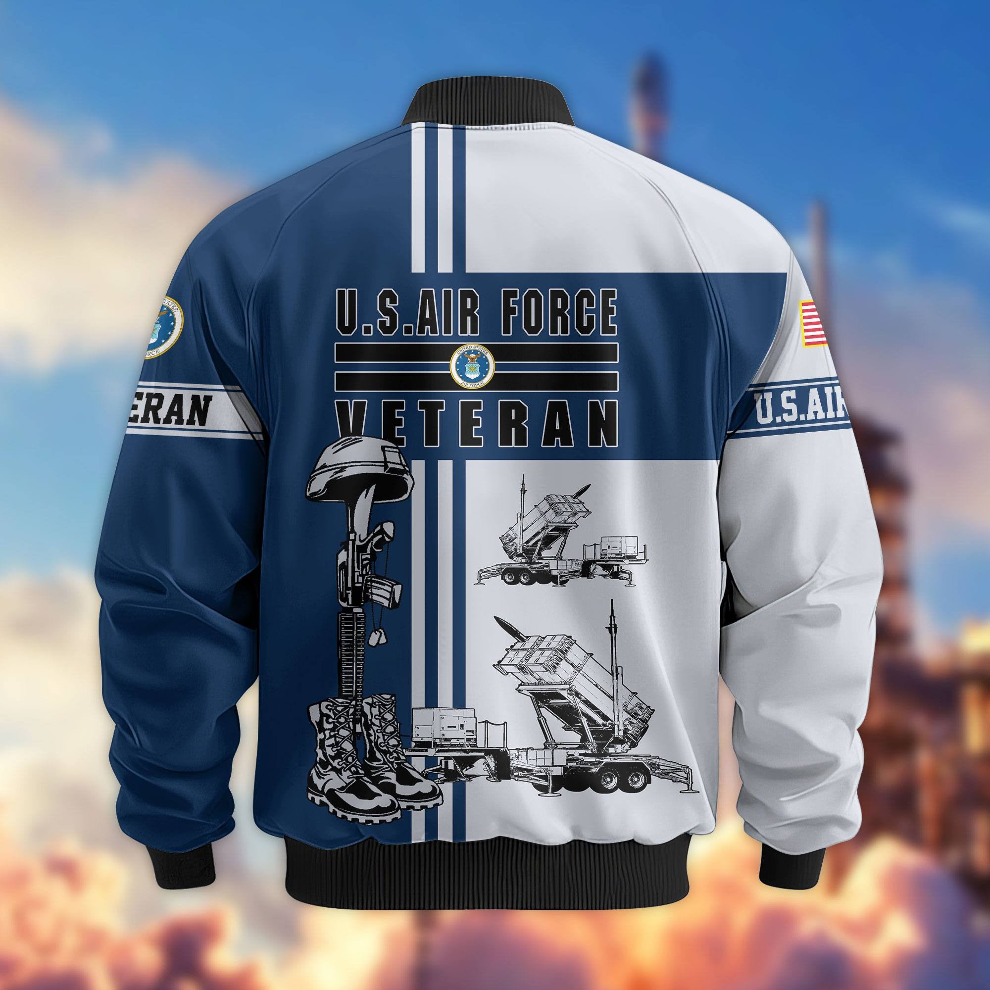 Premium US Veterans Bomber Jacket, Gifts For Dad, Gifts For US Veterans, Gifts For US Veterans, Gifts On Father's Day, Independence Day, Veterans Day.