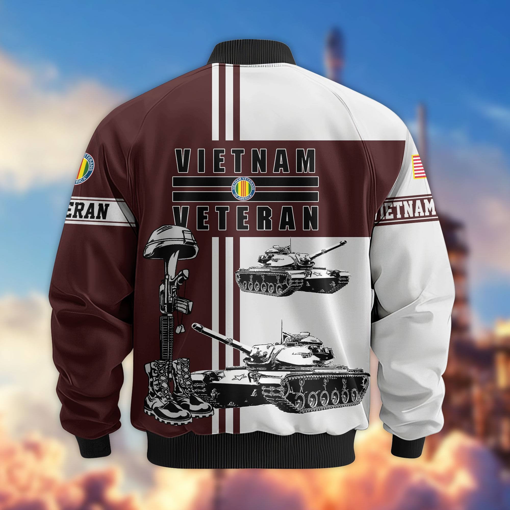 Premium US Veterans Bomber Jacket, Gifts For Dad, Gifts For US Veterans, Gifts For US Veterans, Gifts On Father's Day, Independence Day, Veterans Day.