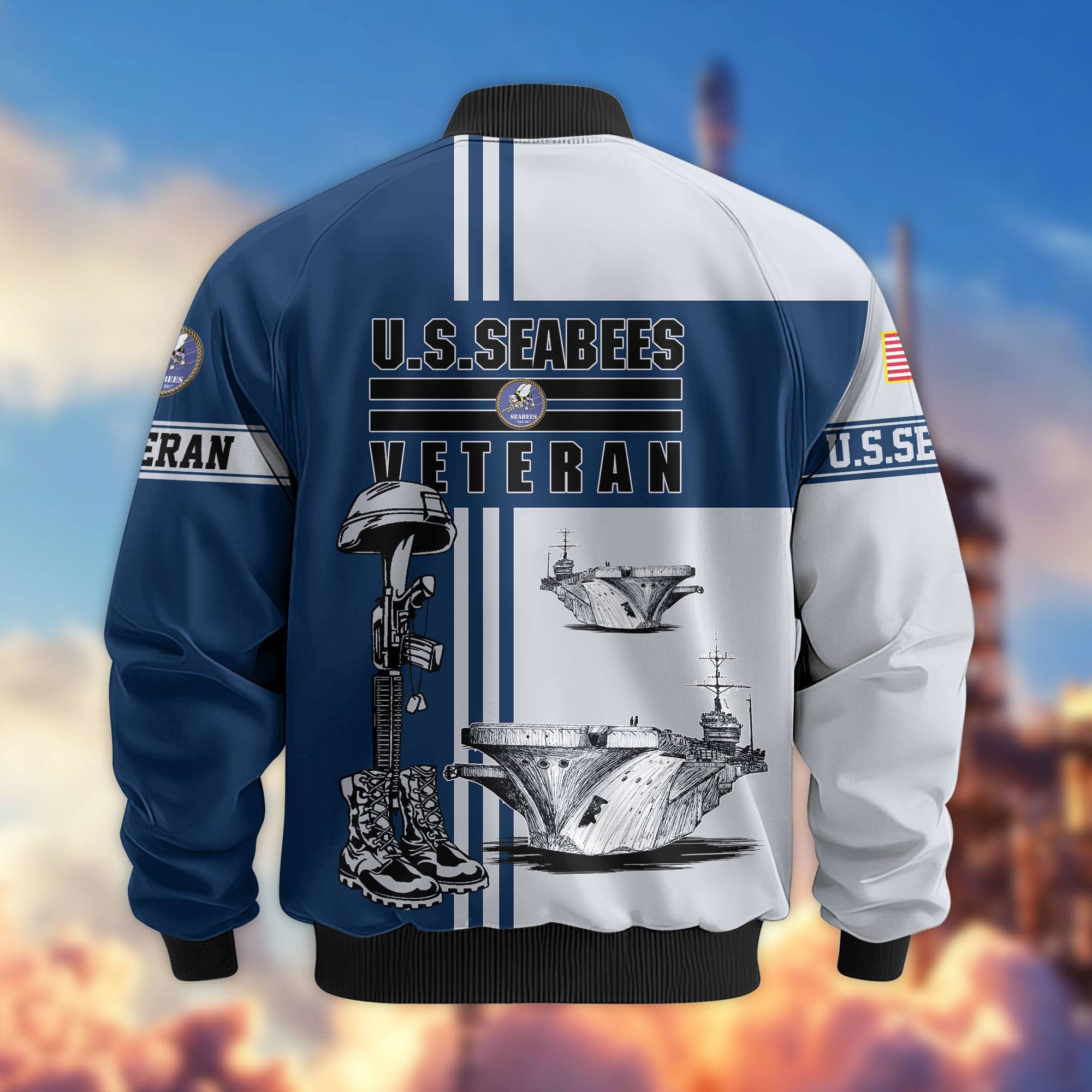 Premium US Veterans Bomber Jacket, Gifts For Dad, Gifts For US Veterans, Gifts For US Veterans, Gifts On Father's Day, Independence Day, Veterans Day.