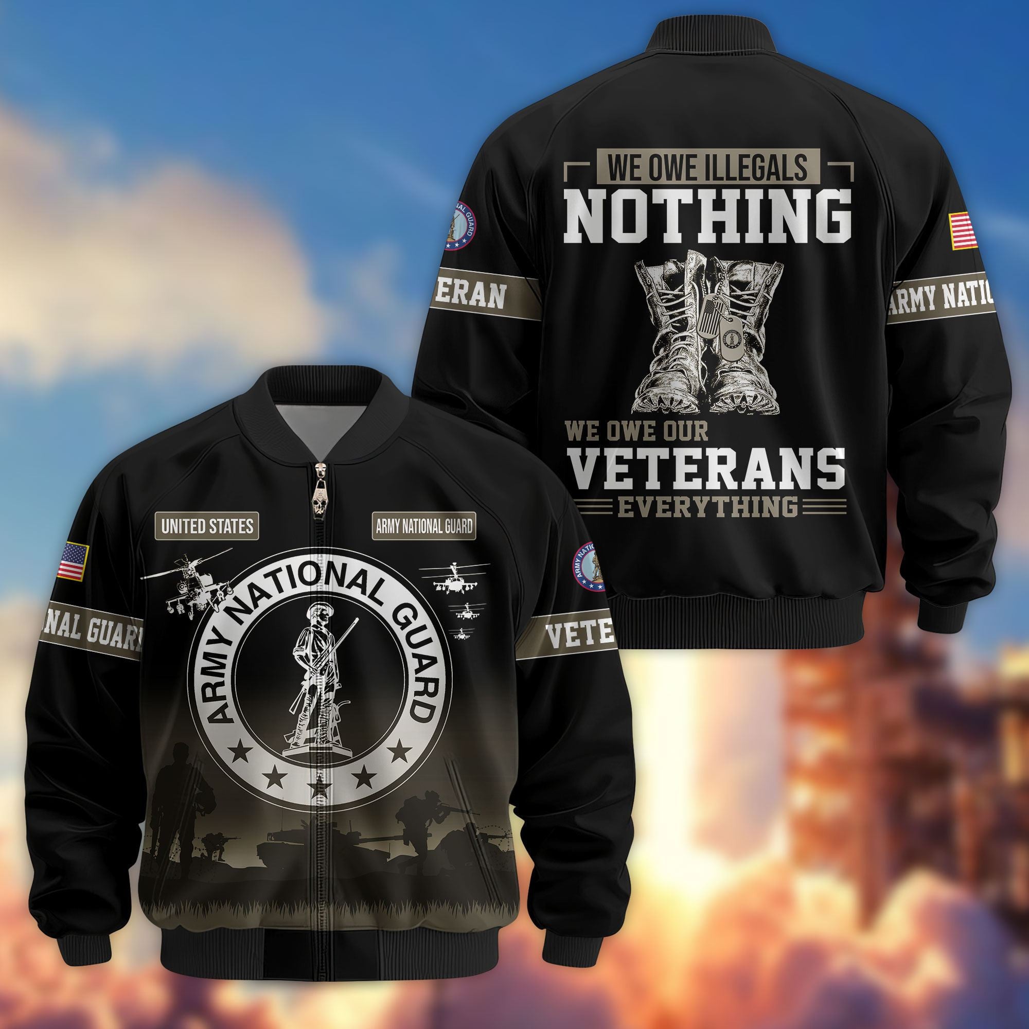 Premium US Veterans Bomber Jacket, Gifts For Dad, Gifts For US Veterans, Gifts For US Veterans, Gifts On Father's Day, Independence Day, Veterans Day.