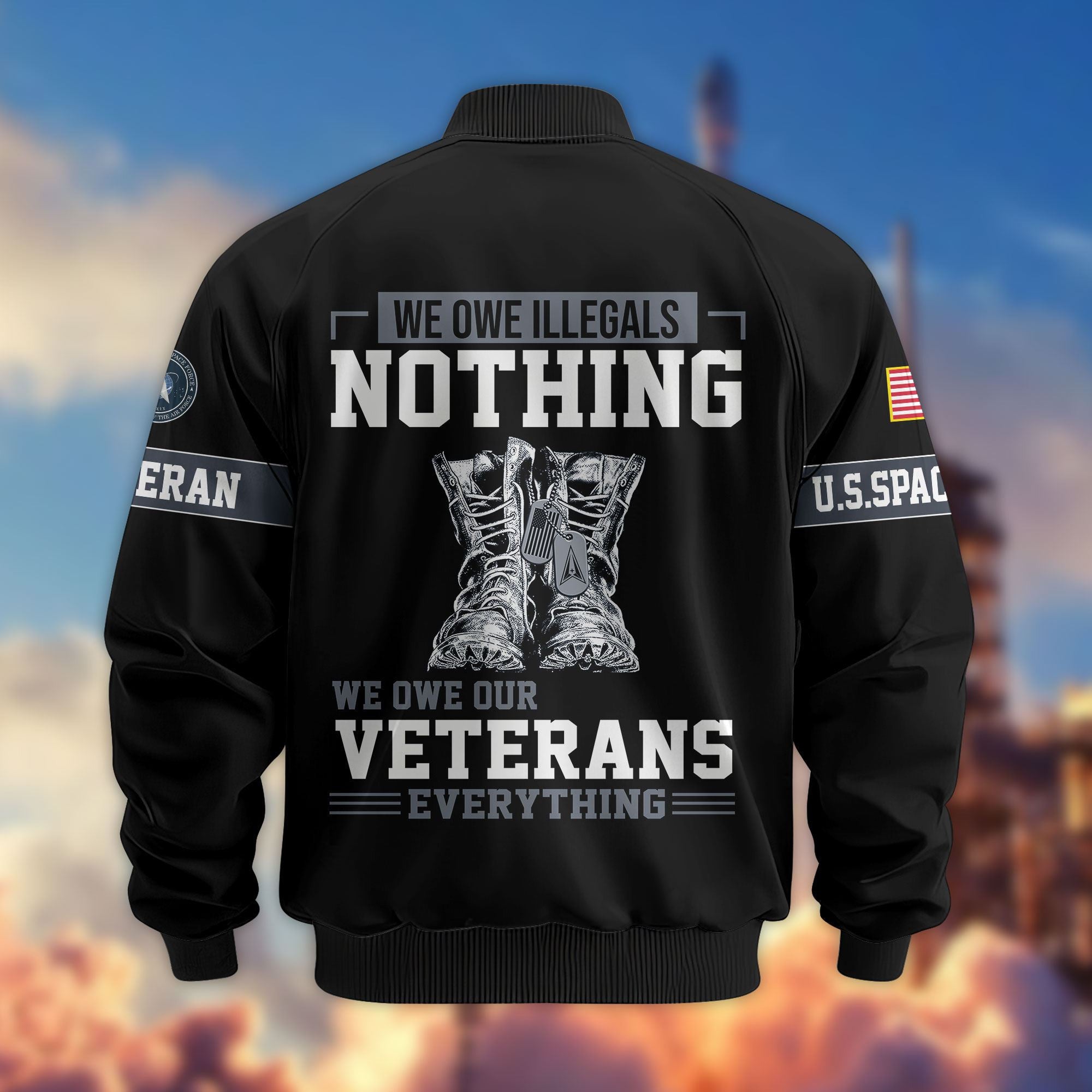 Premium US Veterans Bomber Jacket, Gifts For Dad, Gifts For US Veterans, Gifts For US Veterans, Gifts On Father's Day, Independence Day, Veterans Day.