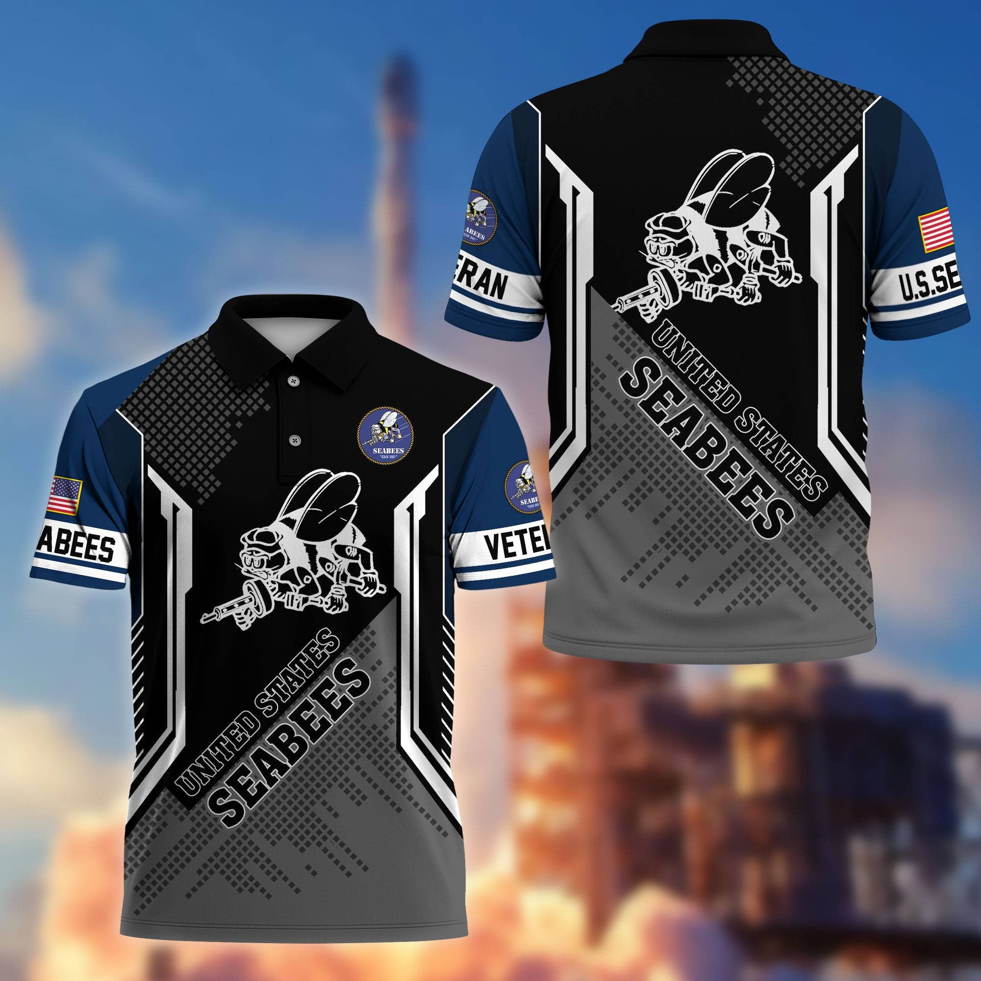 Premium US Veterans Polo Shirt, Gifts For Dad, For Husband, Gifts For US Veterans, Gifts On Father's Day, Independence Day, Veterans Day.