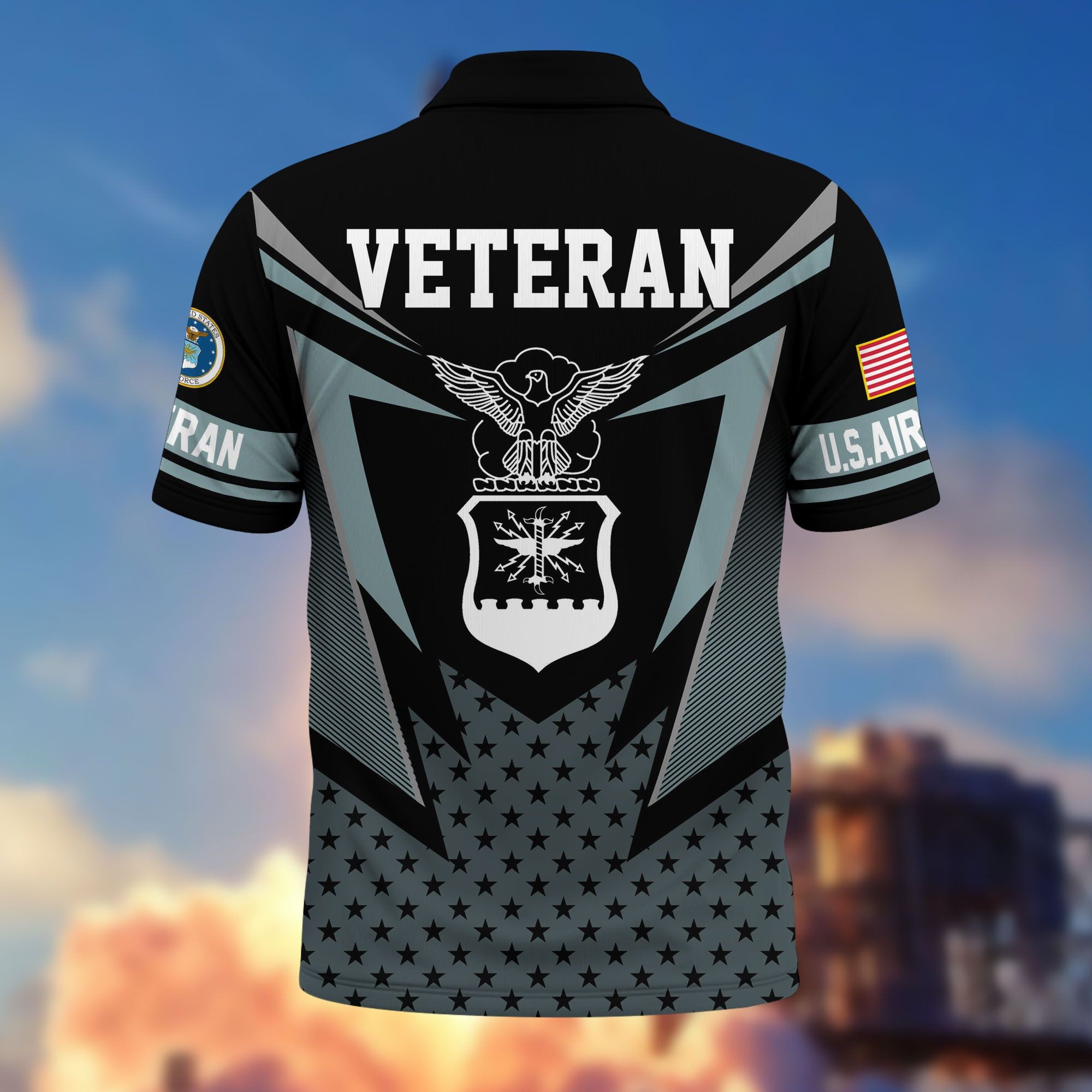 Premium US Veterans Polo Shirt, Gifts For US Veterans, Gifts On Father's Day, Independence Day, Armed Forces Day, Veterans Day.