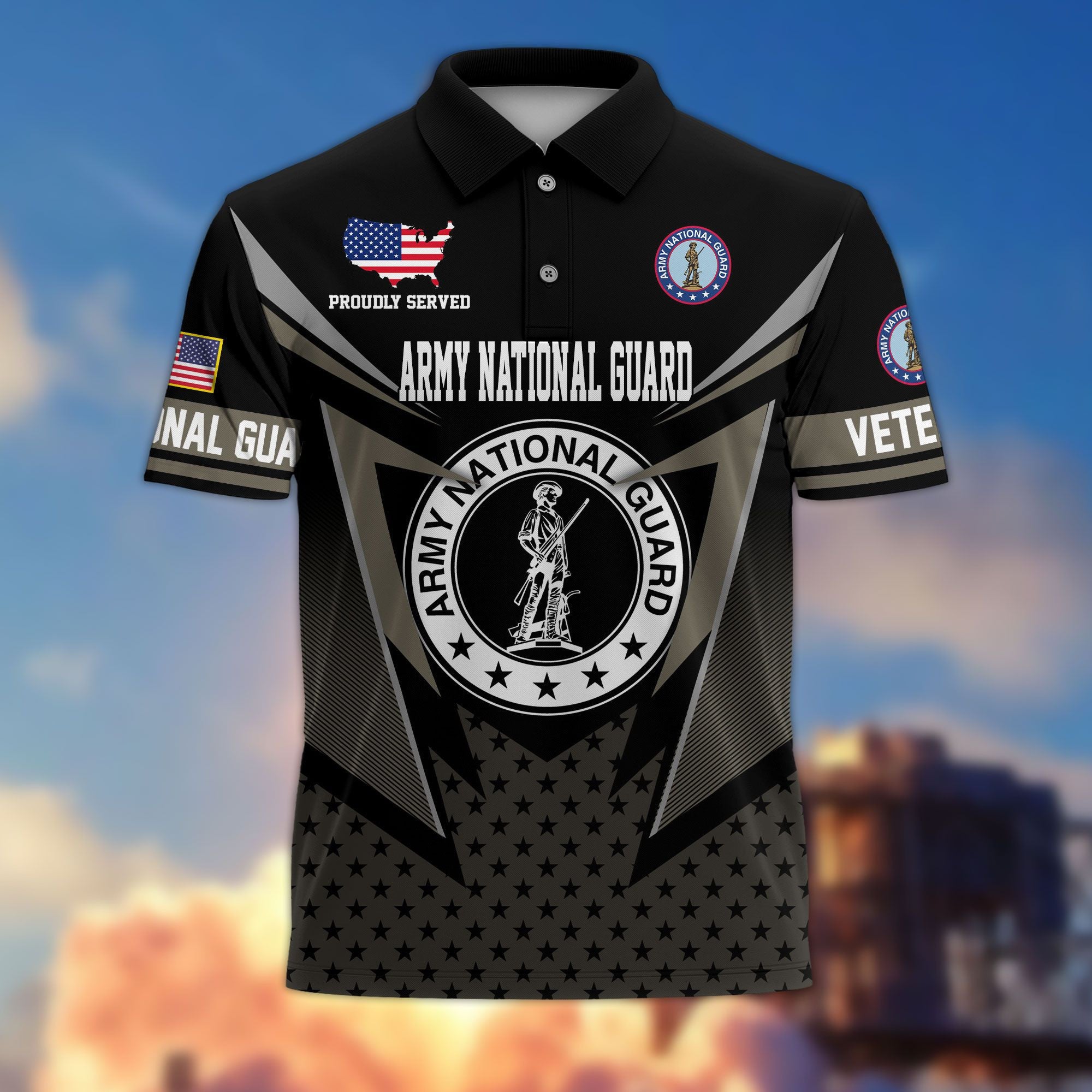 Premium US Veterans Polo Shirt, Gifts For US Veterans, Gifts On Father's Day, Independence Day, Armed Forces Day, Veterans Day.