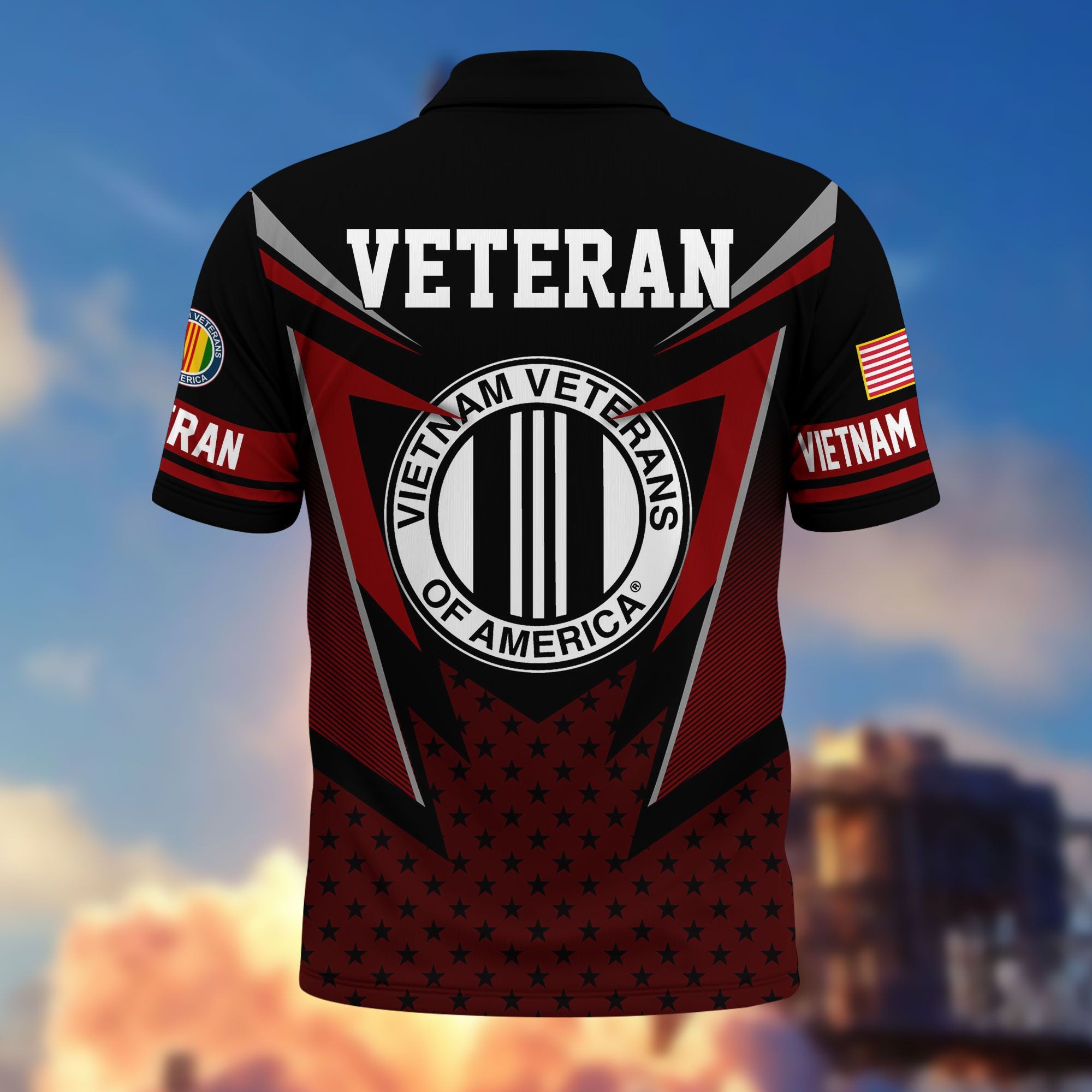 Premium US Veterans Polo Shirt, Gifts For US Veterans, Gifts On Father's Day, Independence Day, Armed Forces Day, Veterans Day.
