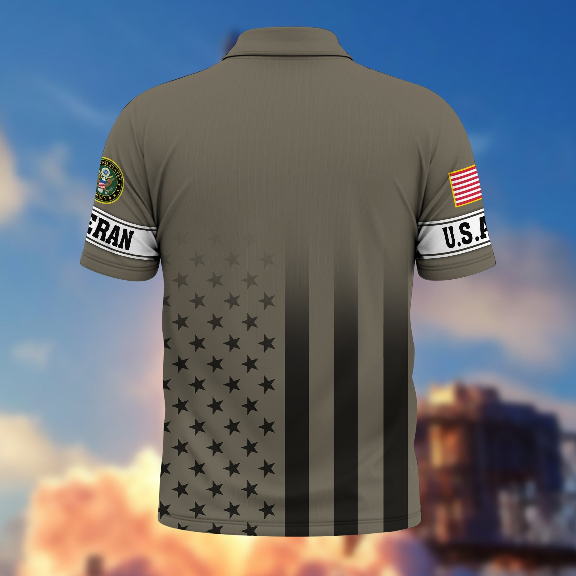 Premium US Veterans Polo Shirt, Gifts For US Veterans, Gifts On Father's Day, Independence Day, Armed Forces Day, Veterans Day.