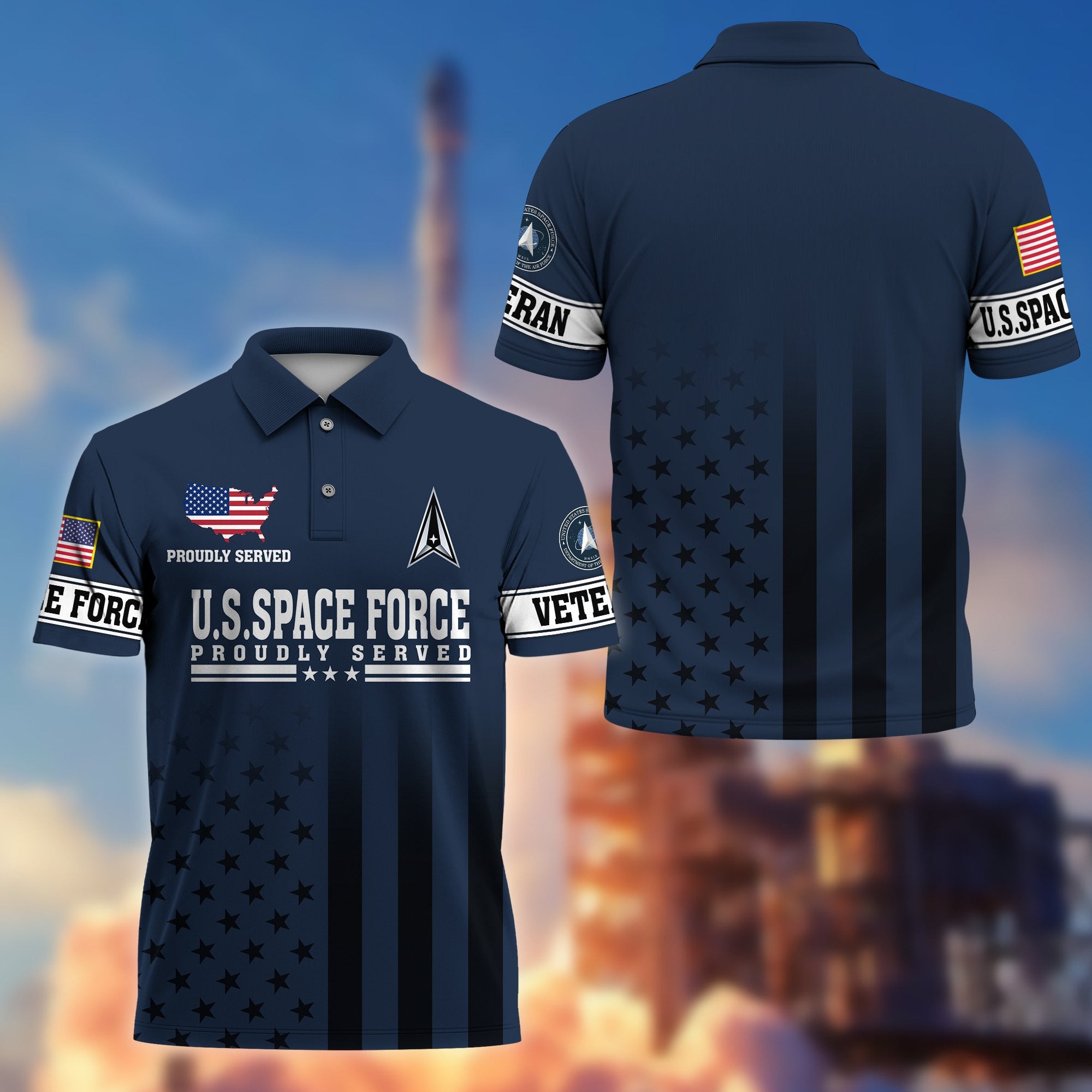 Premium US Veterans Polo Shirt, Gifts For US Veterans, Gifts On Father's Day, Independence Day, Armed Forces Day, Veterans Day.