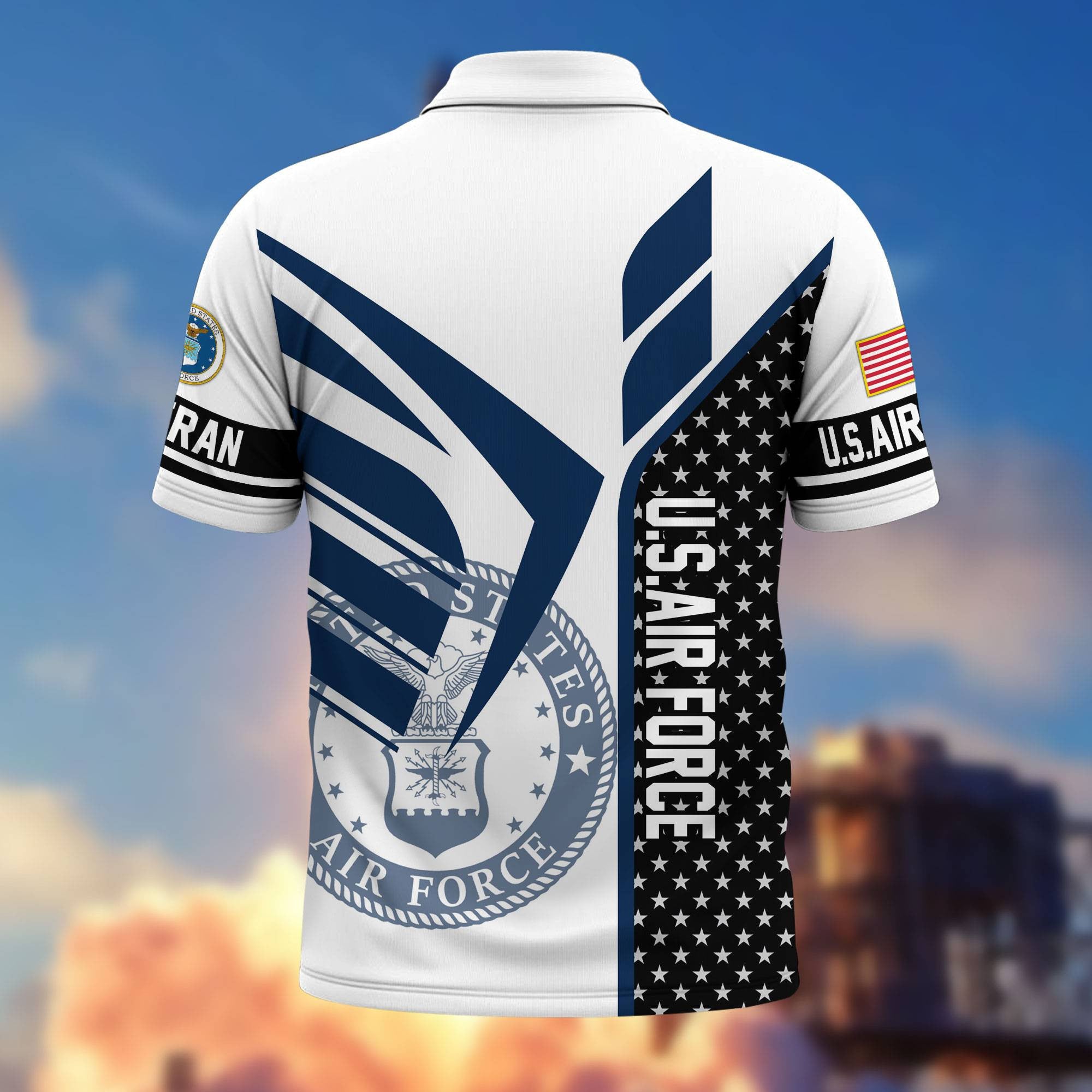 Premium US Veterans Polo Shirt, Gifts For US Veterans, Gifts On Father's Day, Independence Day, Armed Forces Day, Veterans Day.
