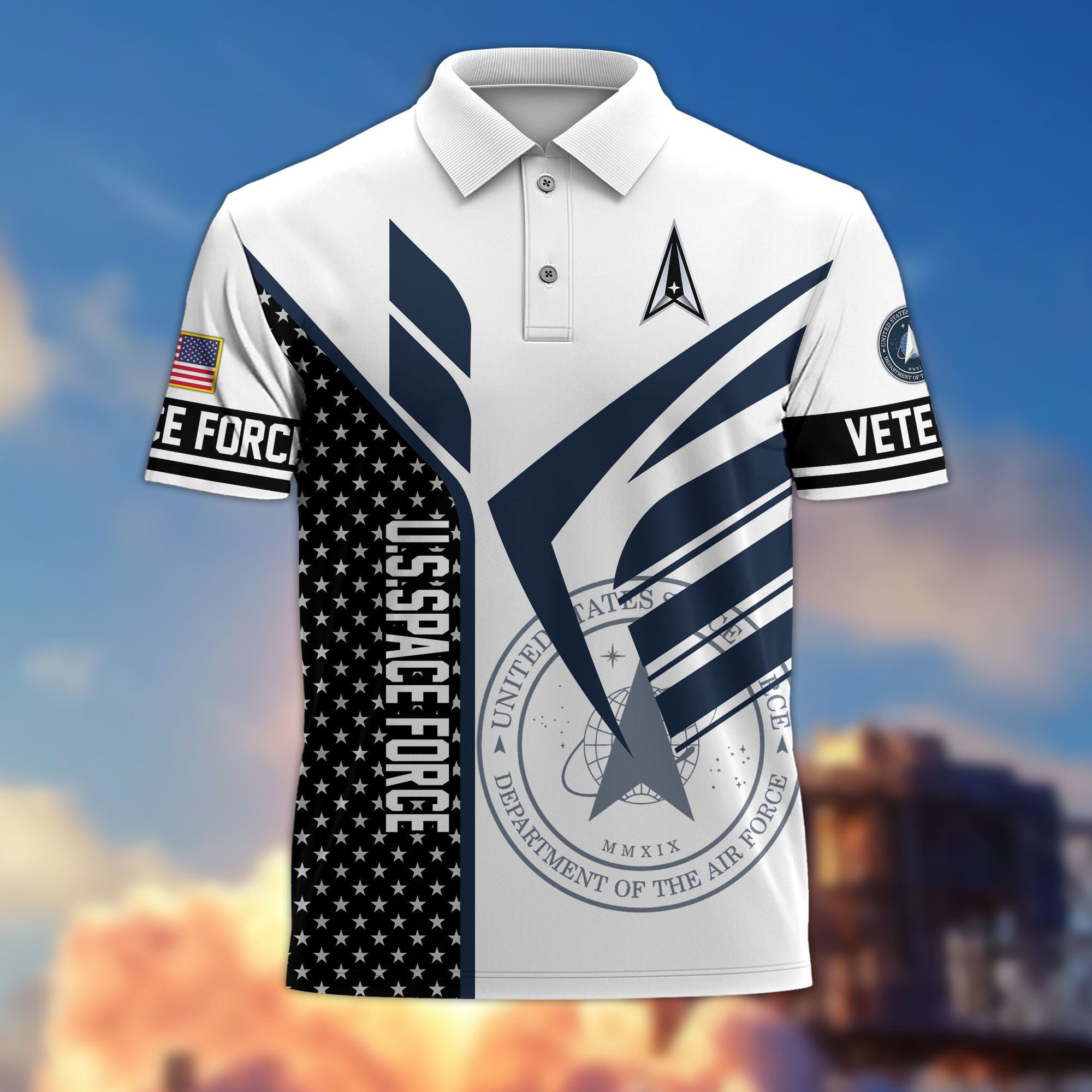 Premium US Veterans Polo Shirt, Gifts For US Veterans, Gifts On Father's Day, Independence Day, Armed Forces Day, Veterans Day.