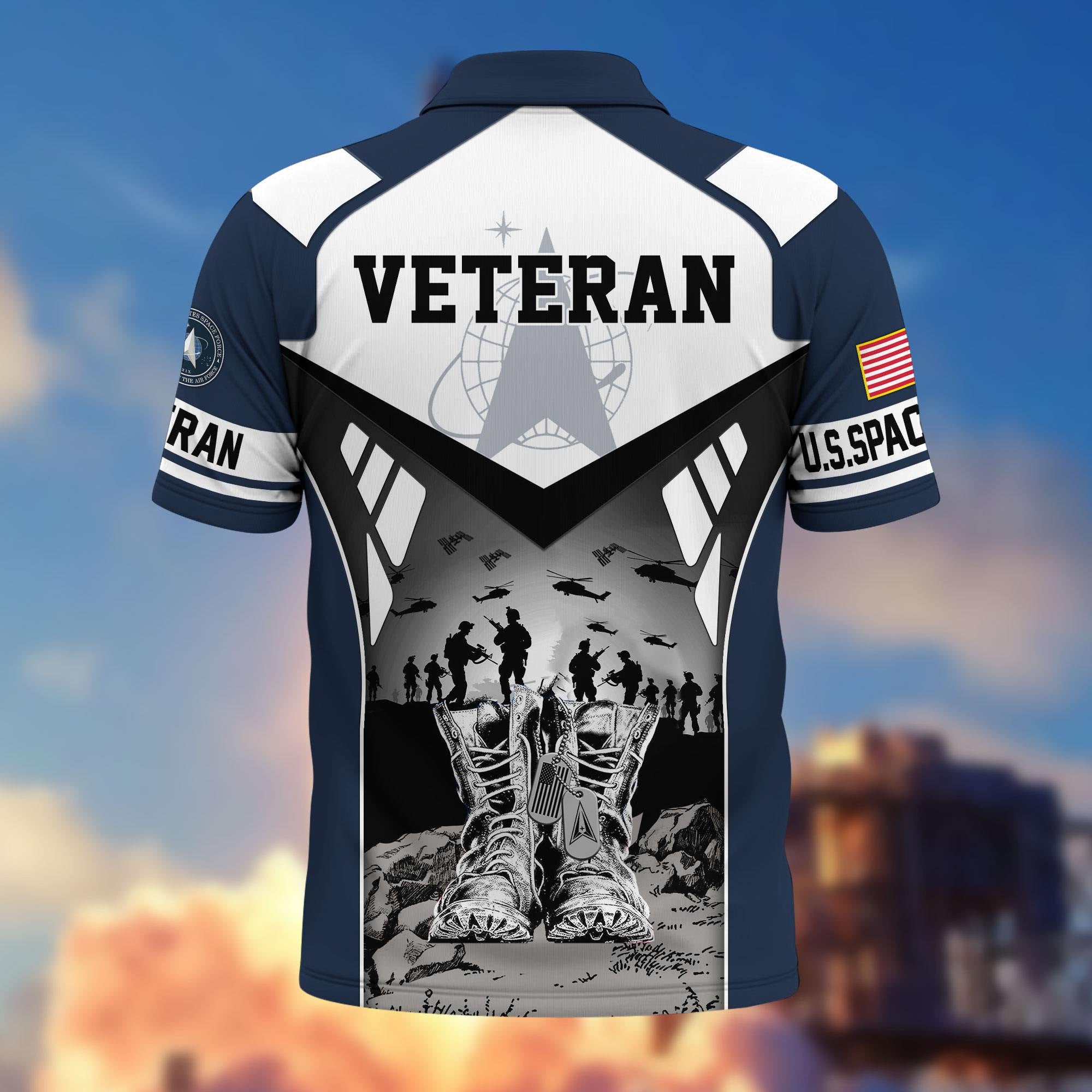 Premium US Veterans Polo Shirt, Gifts For US Veterans, Gifts On Father's Day, Independence Day, Armed Forces Day, Veterans Day.