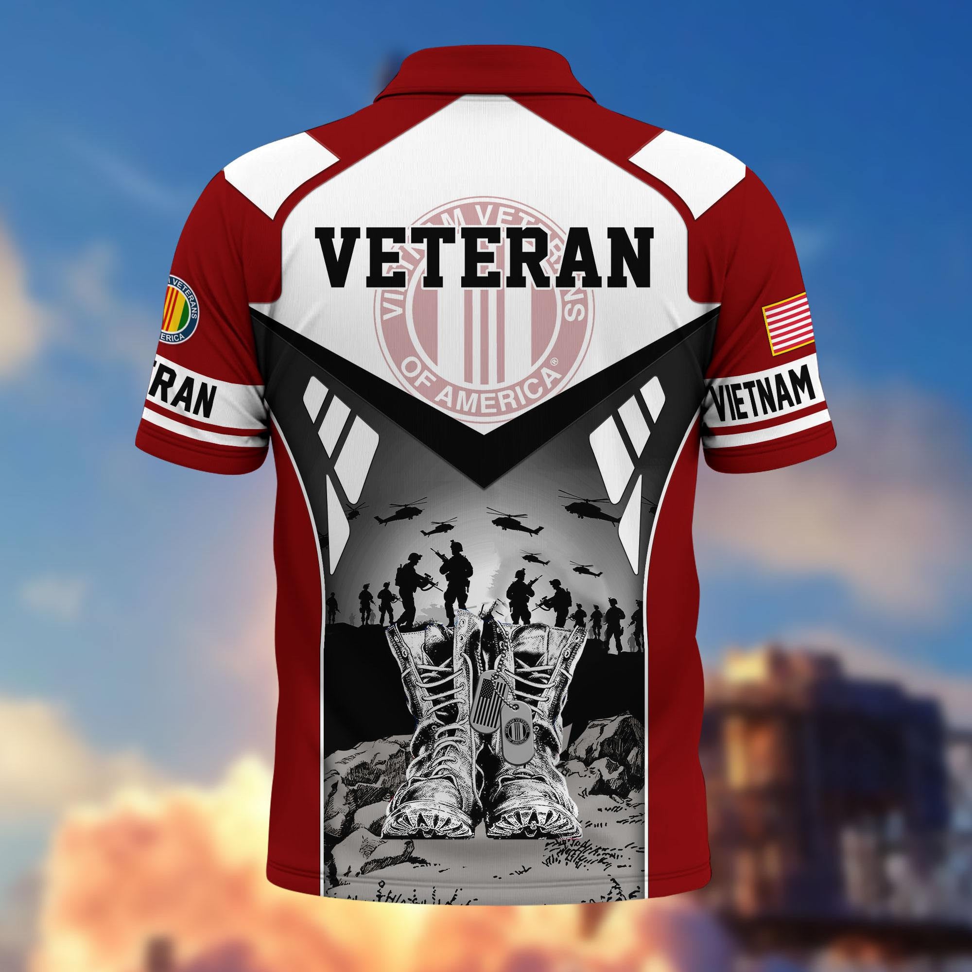 Premium US Veterans Polo Shirt, Gifts For US Veterans, Gifts On Father's Day, Independence Day, Armed Forces Day, Veterans Day.