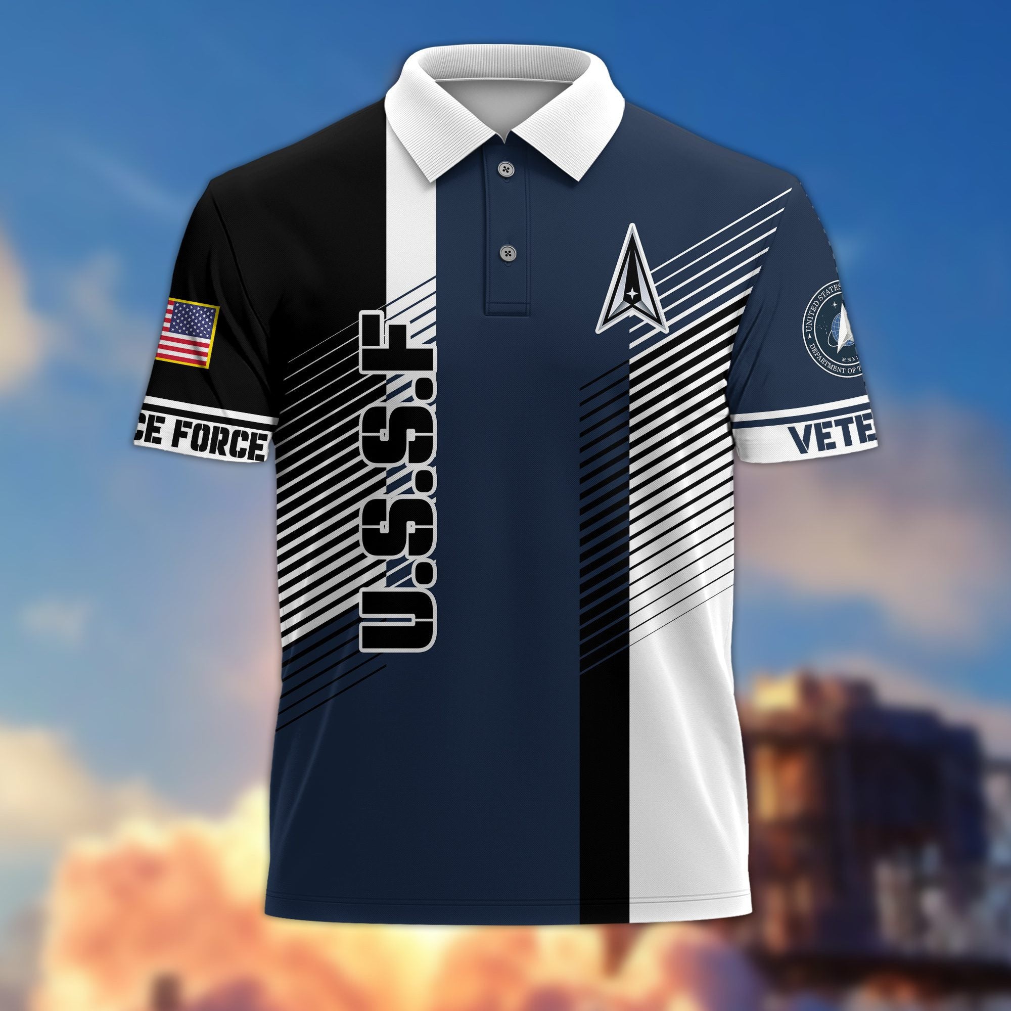 Premium US Veterans Polo Shirt, Gifts For US Veterans, Gifts On Father's Day, Independence Day, Armed Forces Day, Veterans Day.