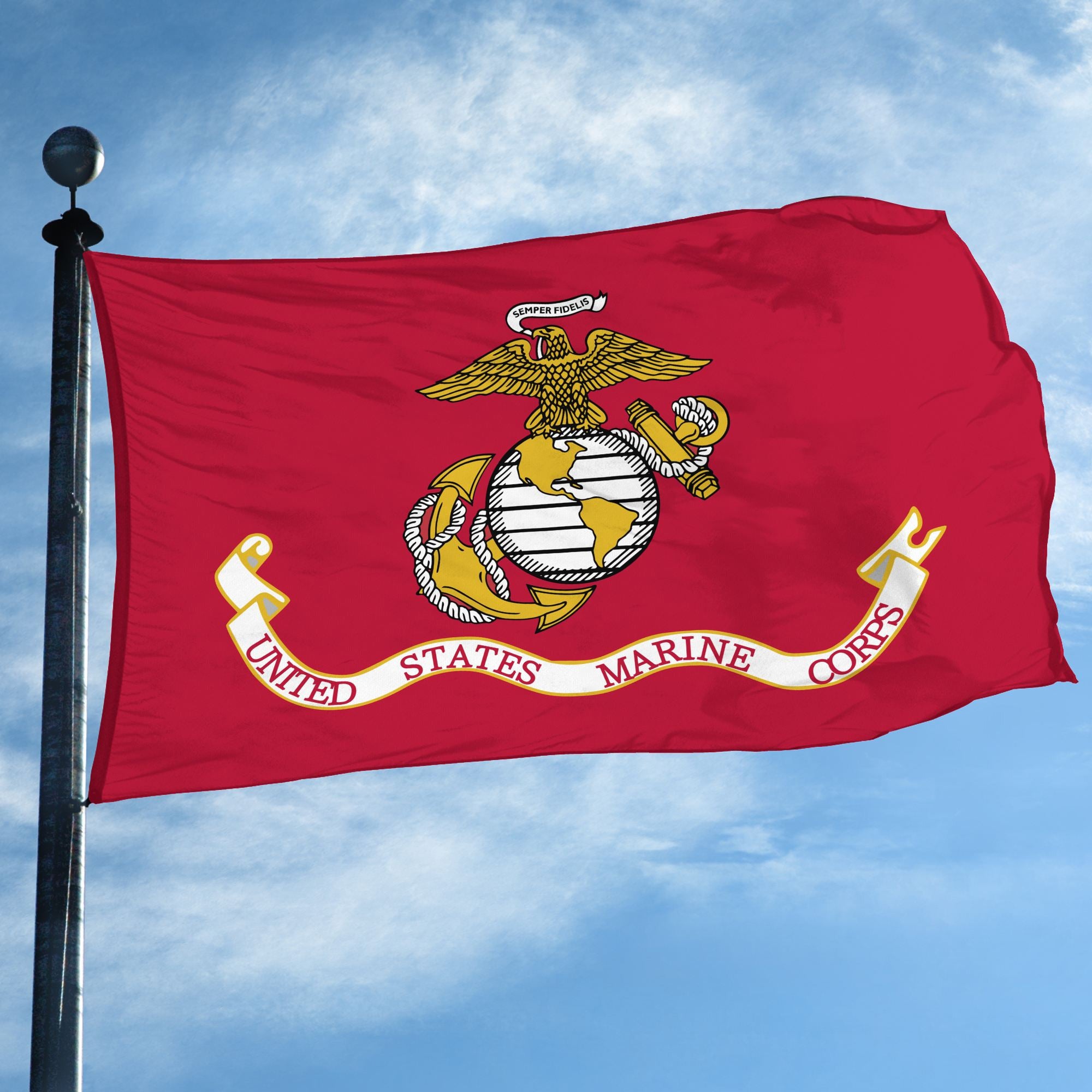 Premium USMC Grommet Flag, Gift For Marine Veteran, Gifts For Dad, For Husband, Best Gifts On Father's Day, Independence Day, Veterans Day.