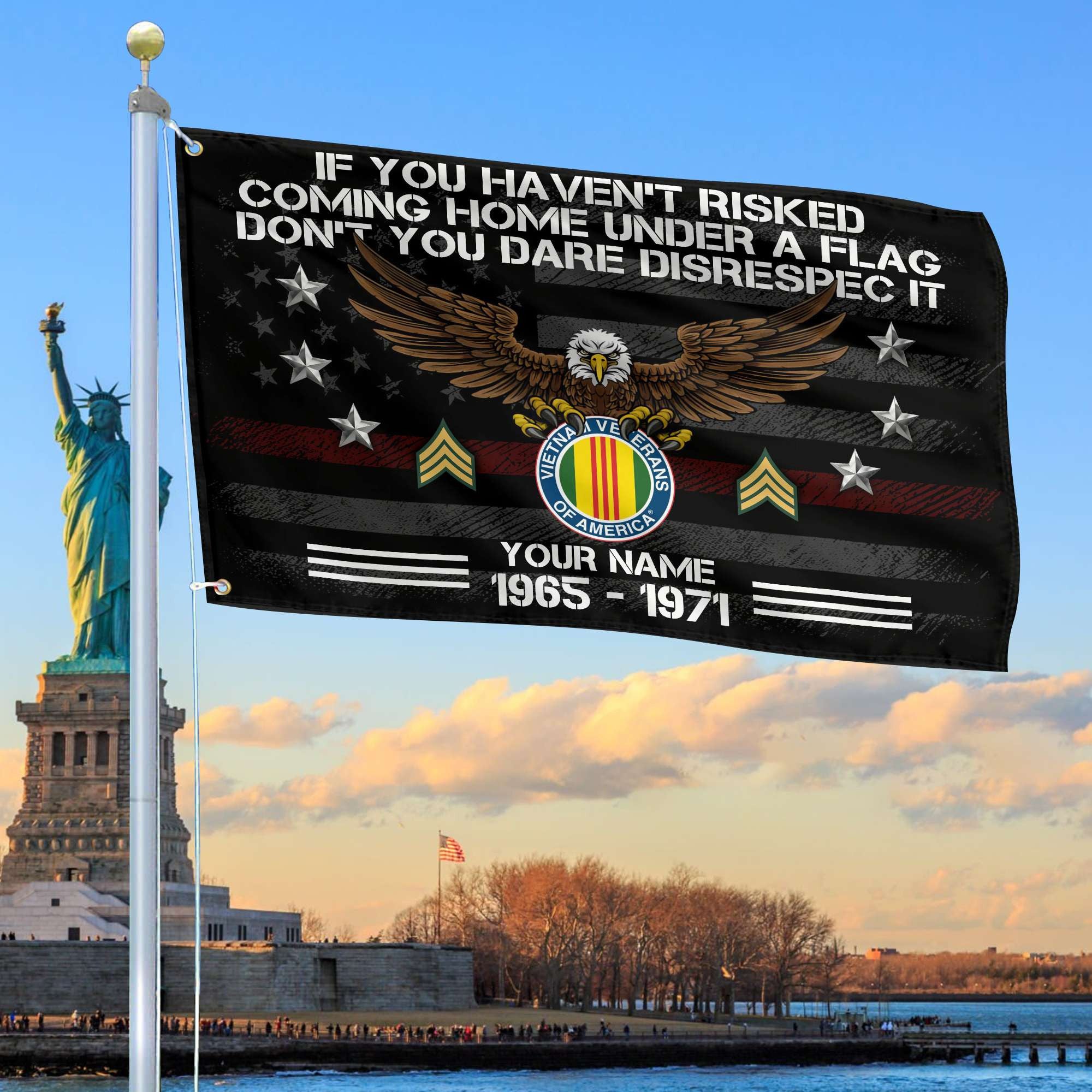 Premium Custom Vietnam Veteran Grommet Flag, Gift For Vietnam Veteran, Gifts For Dad, For Husband, Best Gifts On Father's Day, Independence Day, Veterans Day.