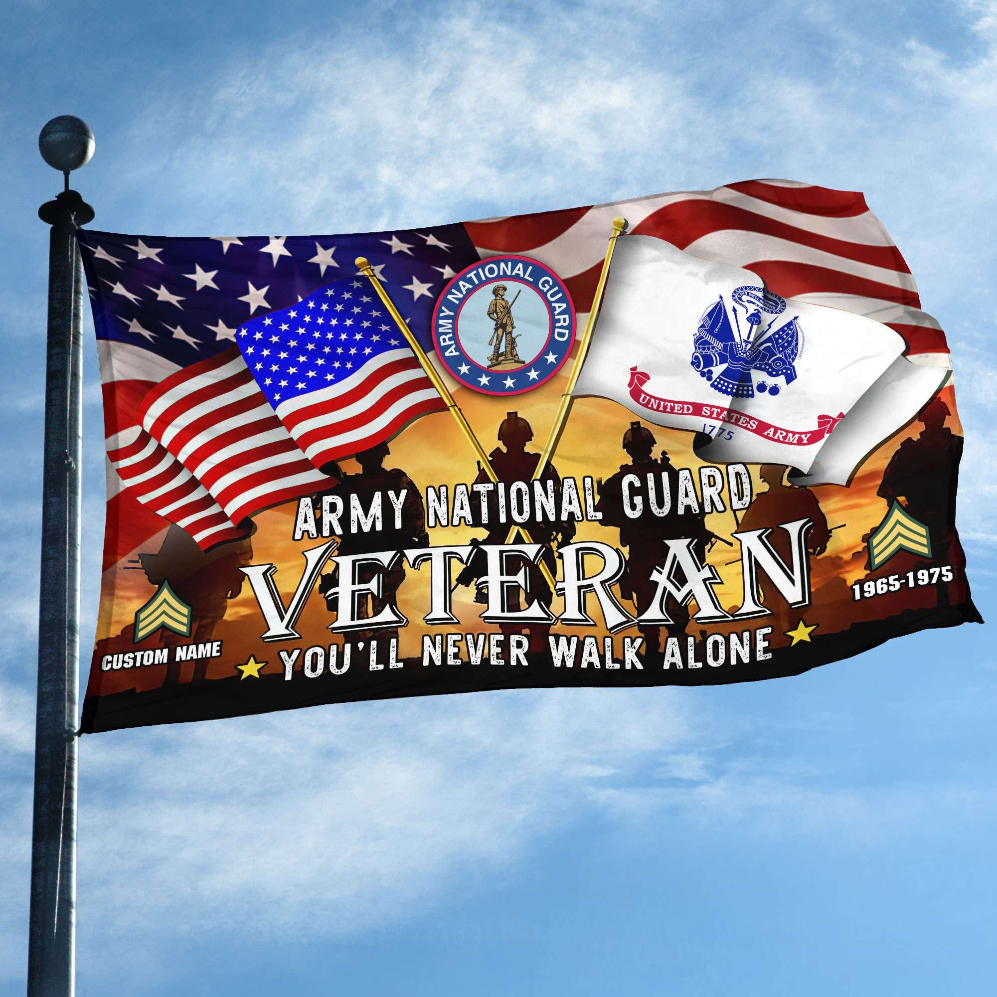 Premium Custom Army National Guard Grommet Flag, Gift For Army National Guard Veteran, Gifts For Dad, For Husband, Best Gifts On Father's Day, Independence Day, Veterans Day.