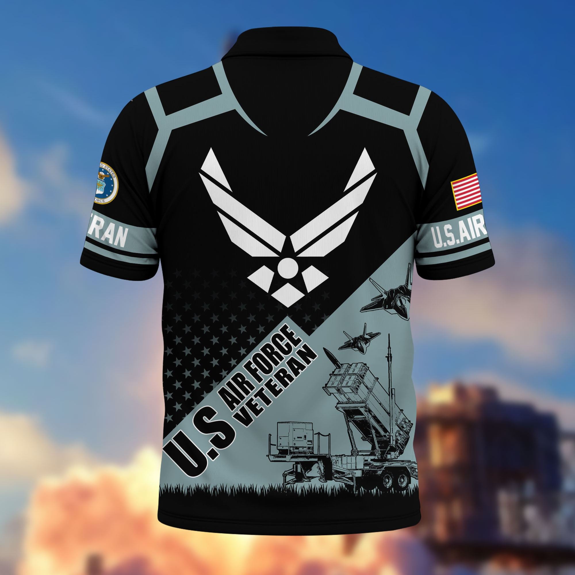 Premium US Veterans Polo Shirt, Gifts For US Veterans, Gifts On Father's Day, Independence Day, Armed Forces Day, Veterans Day.
