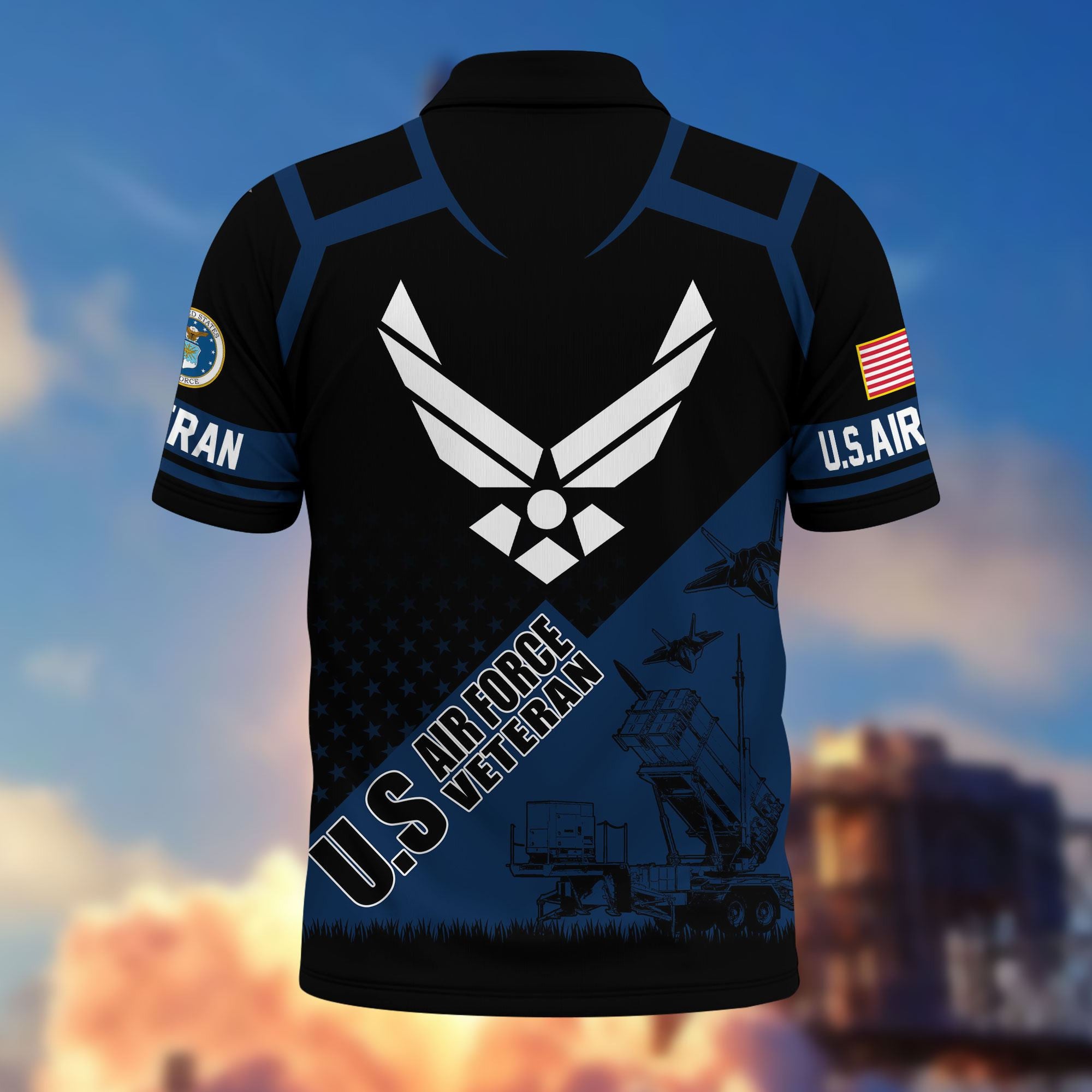 Premium US Veterans Polo Shirt, Gifts For US Veterans, Gifts On Father's Day, Independence Day, Armed Forces Day, Veterans Day.