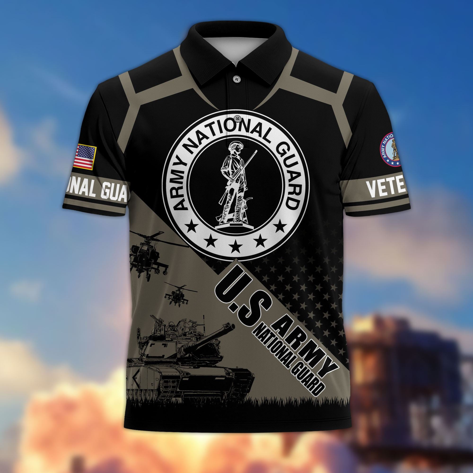 Premium US Veterans Polo Shirt, Gifts For US Veterans, Gifts On Father's Day, Independence Day, Armed Forces Day, Veterans Day.