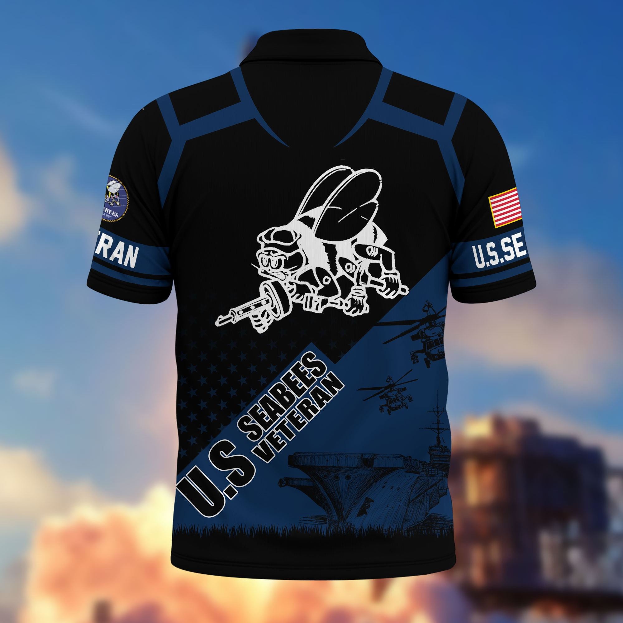 Premium US Veterans Polo Shirt, Gifts For US Veterans, Gifts On Father's Day, Independence Day, Armed Forces Day, Veterans Day.