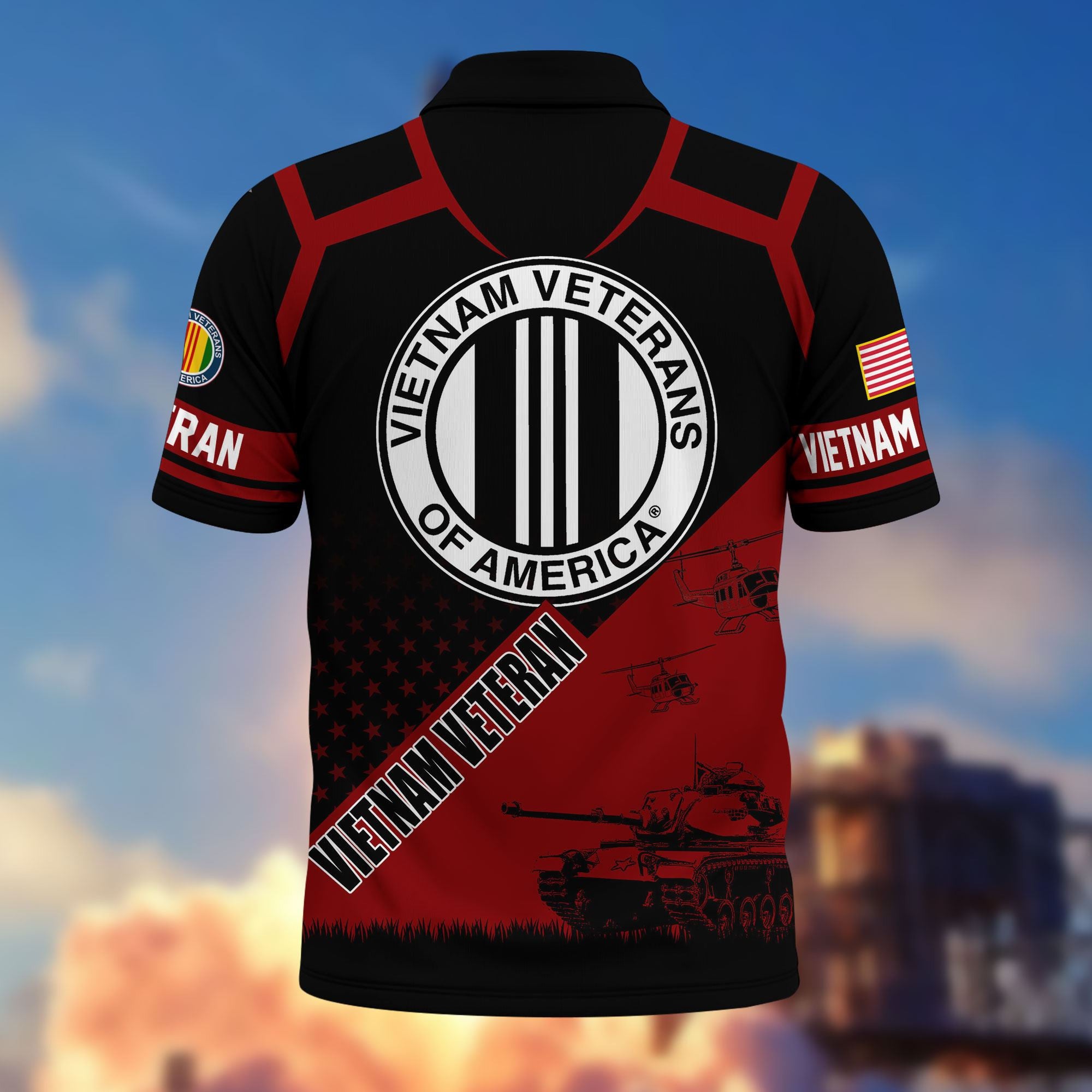 Premium US Veterans Polo Shirt, Gifts For US Veterans, Gifts On Father's Day, Independence Day, Armed Forces Day, Veterans Day.