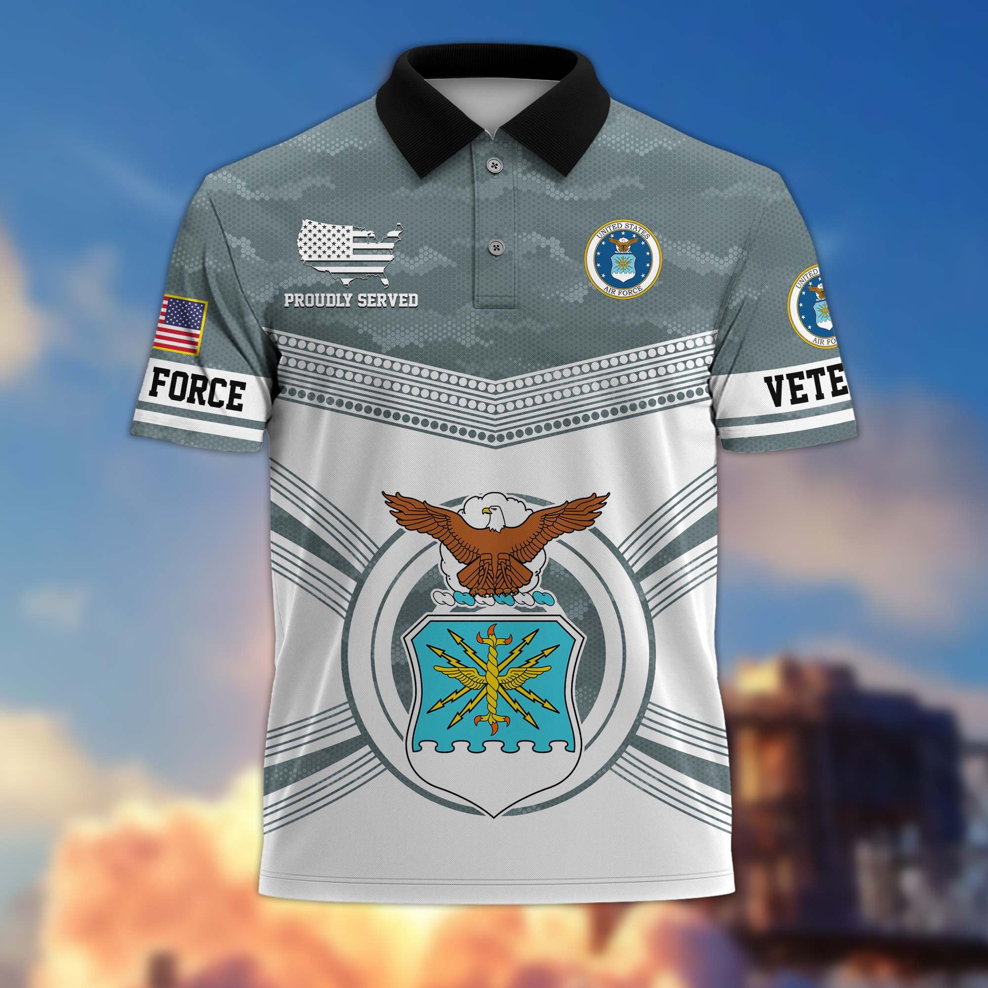 Premium US Veterans Polo Shirt, Gifts For US Veterans, Gifts On Father's Day, Independence Day, Armed Forces Day, Veterans Day.