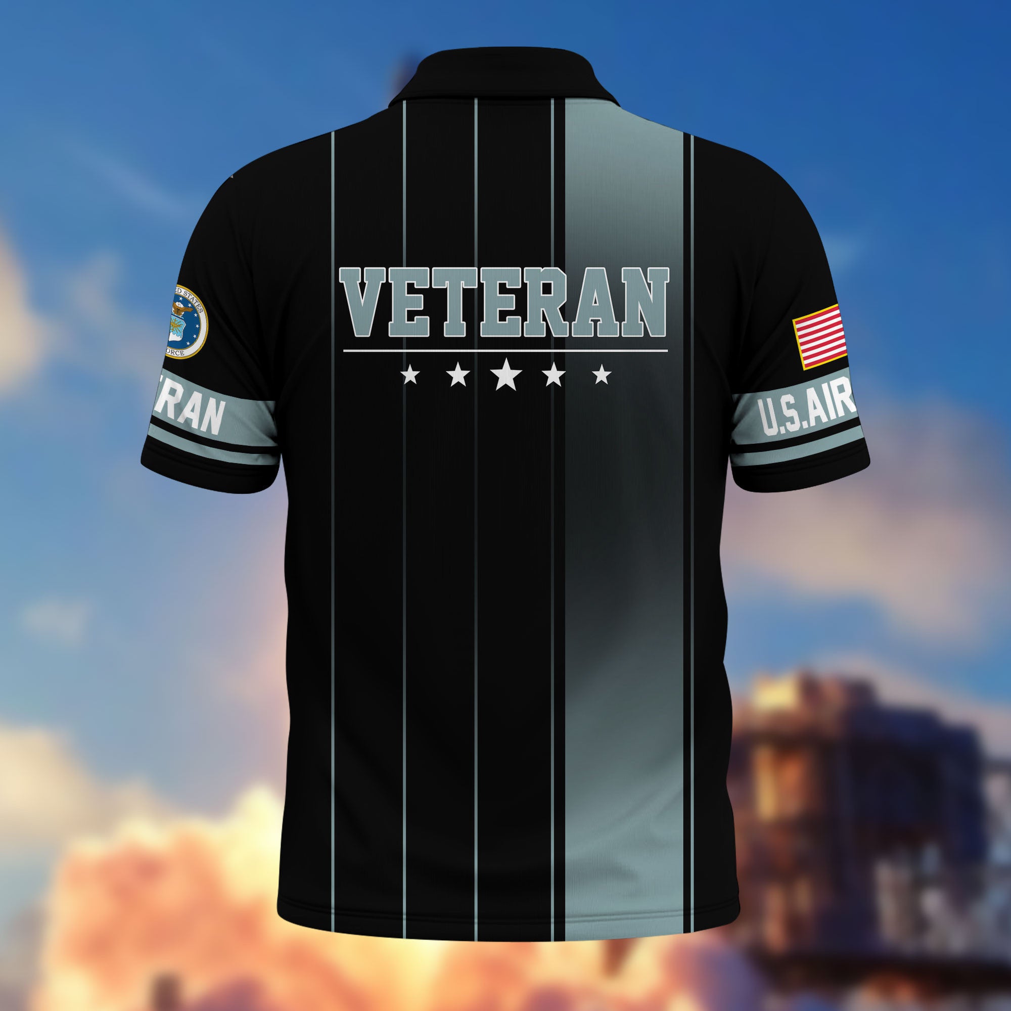 Premium US Veterans Polo Shirt, Gifts For US Veterans, Gifts On Father's Day, Independence Day, Armed Forces Day, Veterans Day.