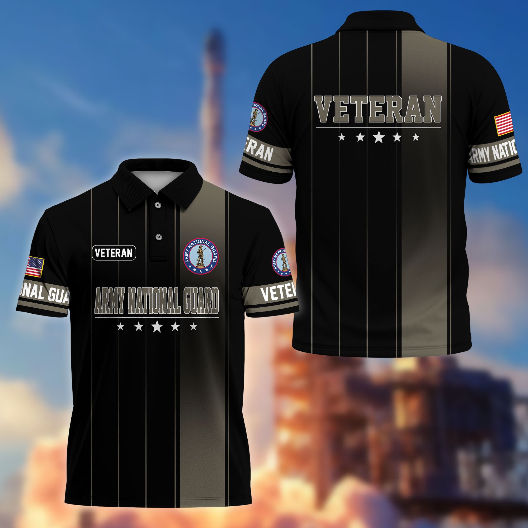 Premium US Veterans Polo Shirt, Gifts For US Veterans, Gifts On Father's Day, Independence Day, Armed Forces Day, Veterans Day.