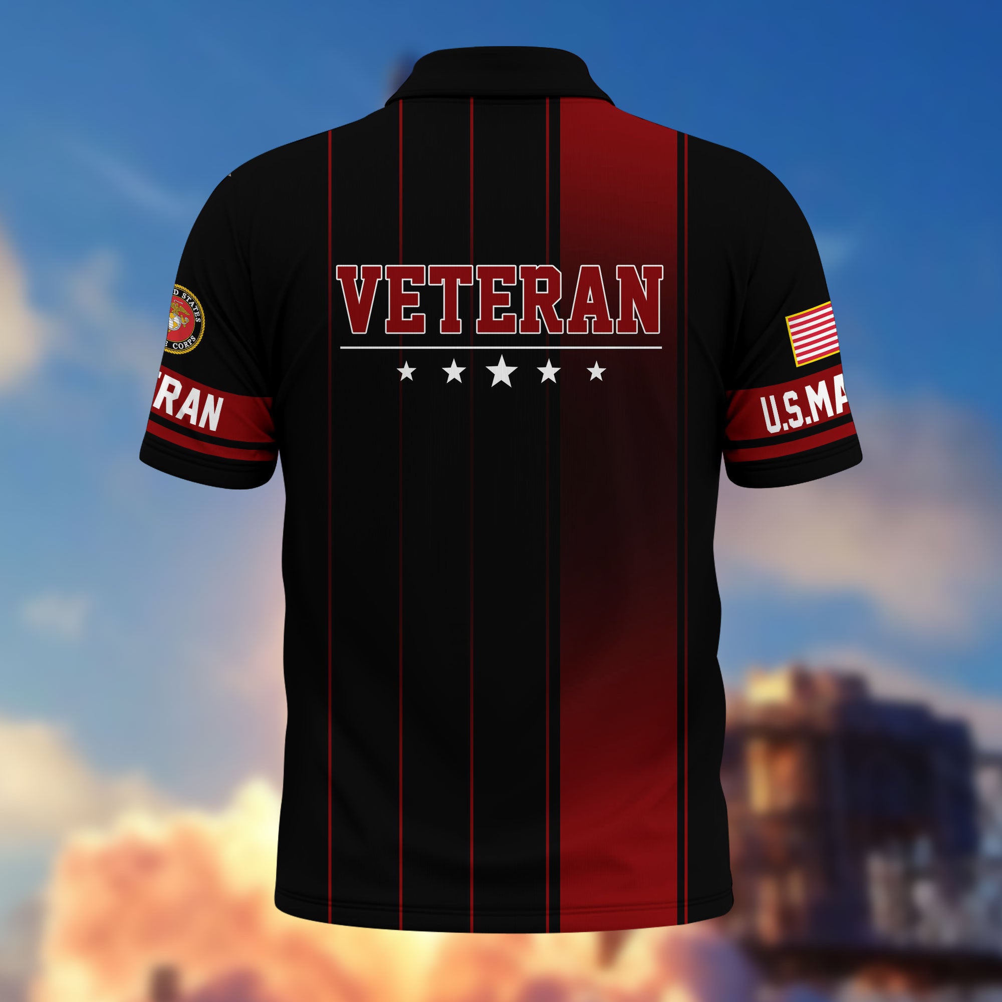 Premium US Veterans Polo Shirt, Gifts For US Veterans, Gifts On Father's Day, Independence Day, Armed Forces Day, Veterans Day.