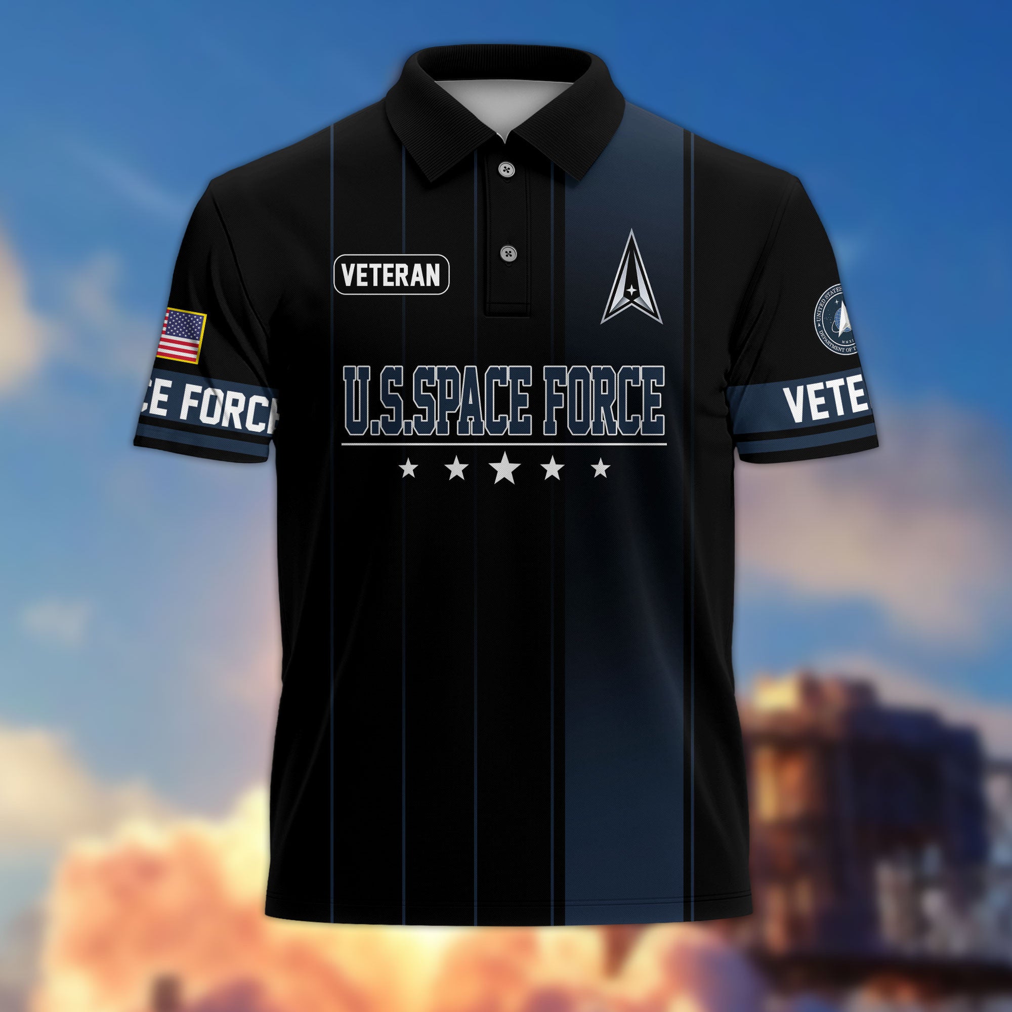 Premium US Veterans Polo Shirt, Gifts For US Veterans, Gifts On Father's Day, Independence Day, Armed Forces Day, Veterans Day.