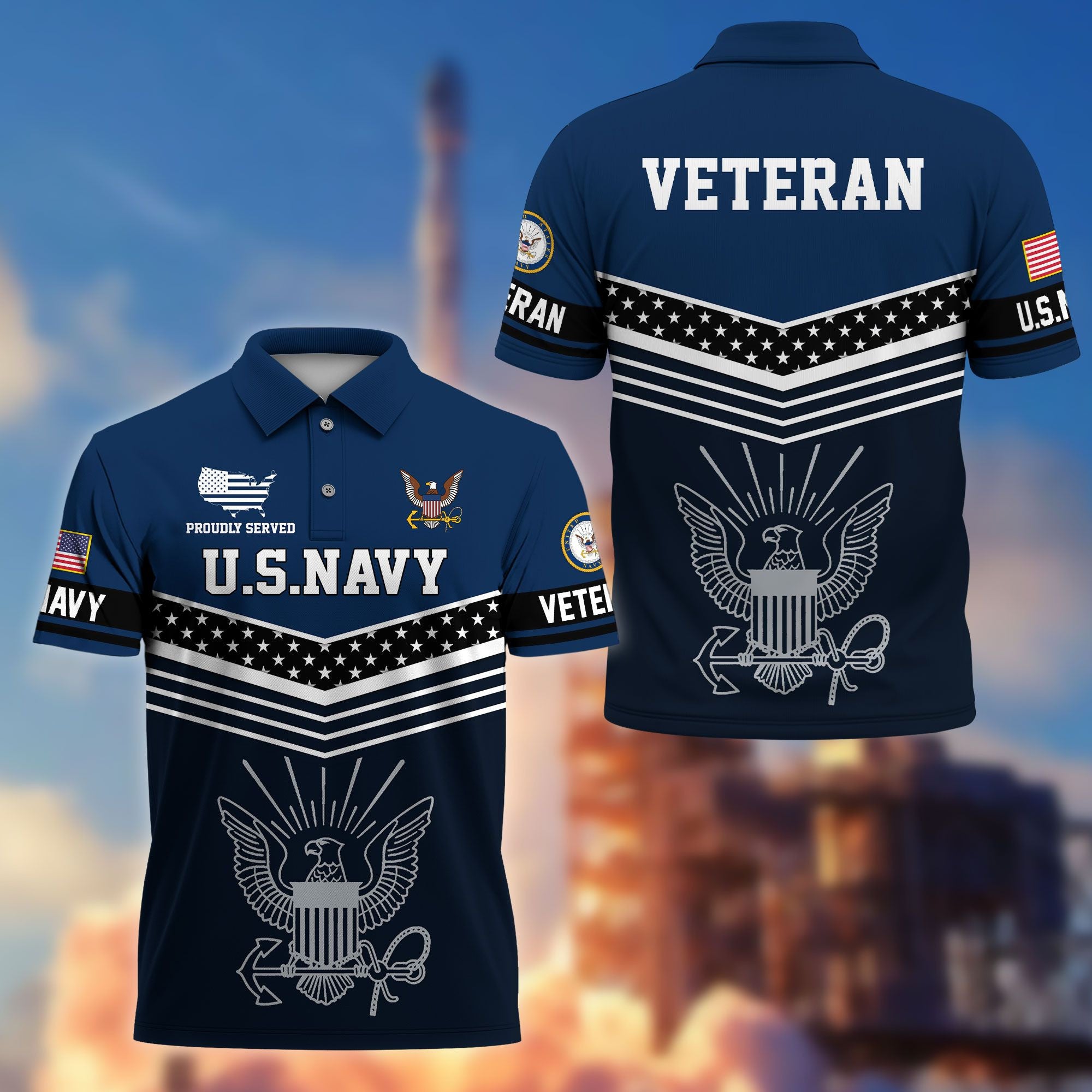 Premium US Veterans Polo Shirt, Gifts For US Veterans, Gifts For Dad, For Husband, Best Gifts On Father's Day, Armed Forces Day, Independence Day, Veterans Day.