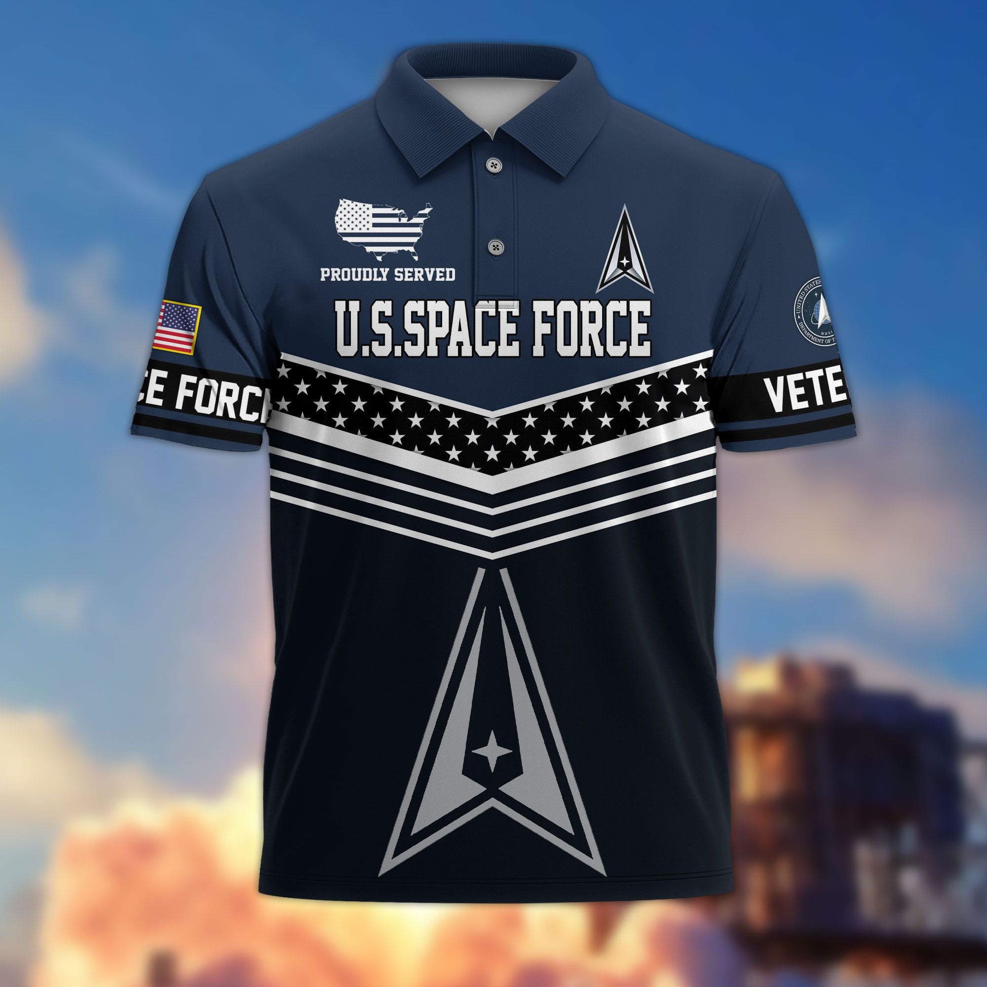 Premium US Veterans Polo Shirt, Gifts For US Veterans, Gifts For Dad, For Husband, Best Gifts On Father's Day, Armed Forces Day, Independence Day, Veterans Day.
