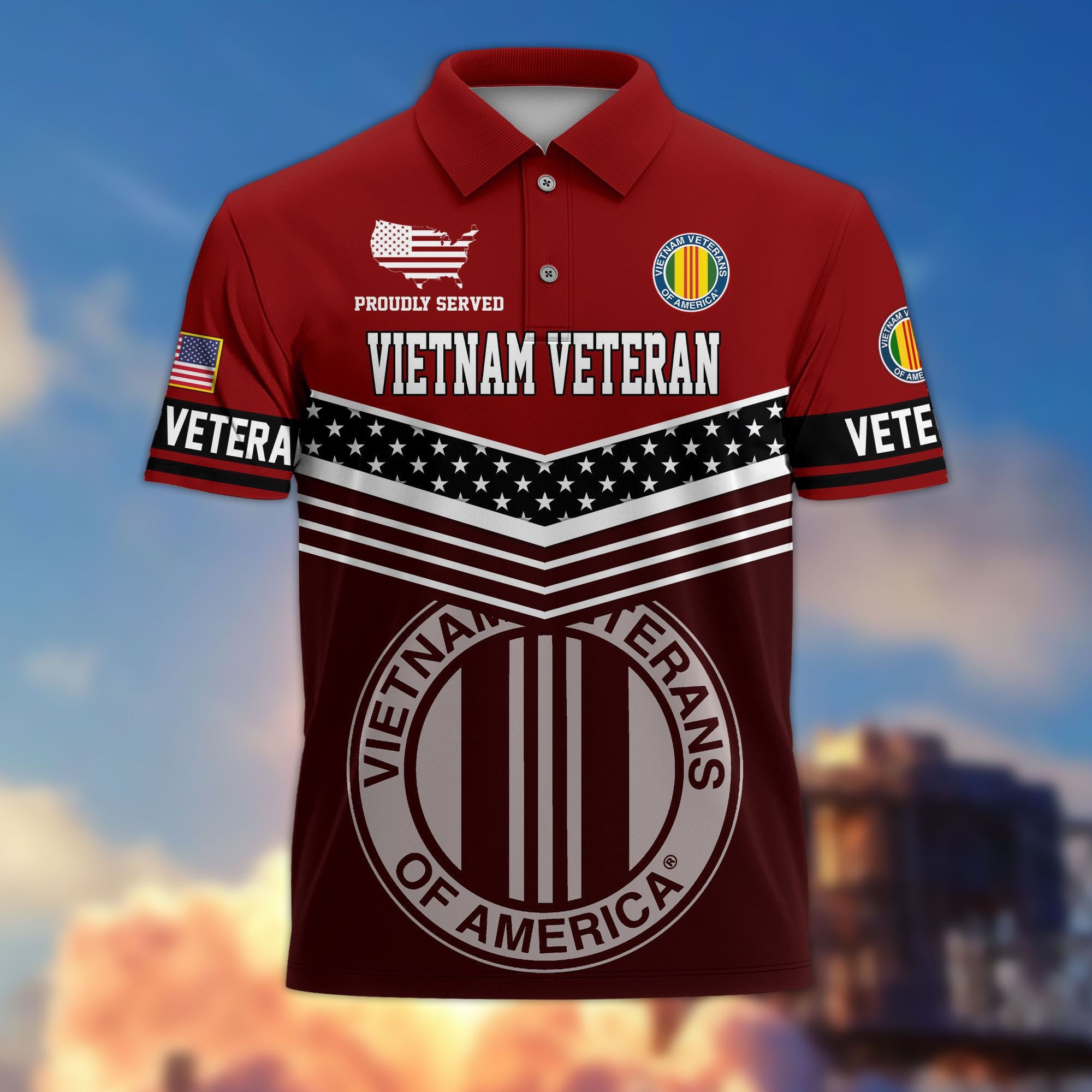 Premium US Veterans Polo Shirt, Gifts For US Veterans, Gifts For Dad, For Husband, Best Gifts On Father's Day, Armed Forces Day, Independence Day, Veterans Day.