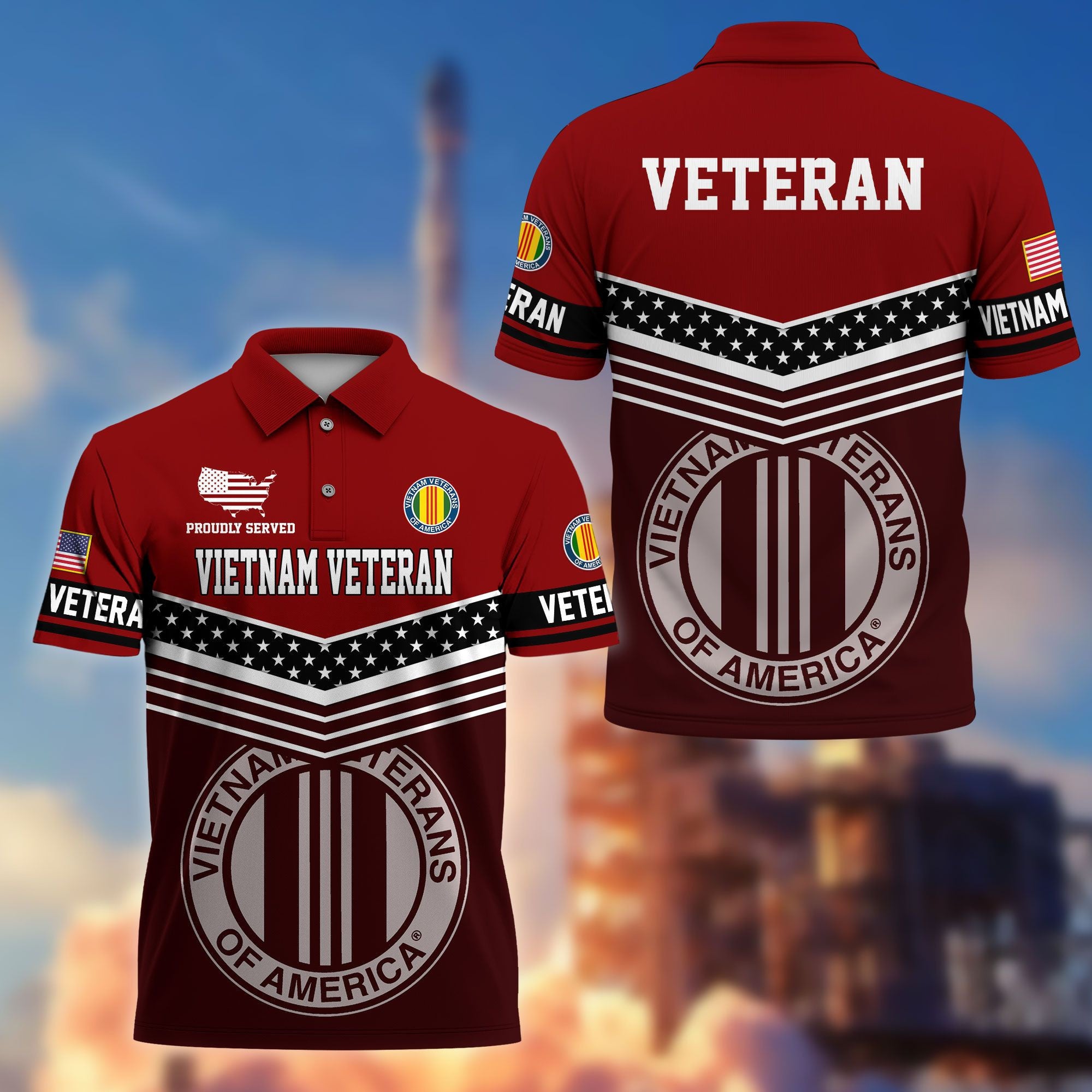 Premium US Veterans Polo Shirt, Gifts For US Veterans, Gifts For Dad, For Husband, Best Gifts On Father's Day, Armed Forces Day, Independence Day, Veterans Day.