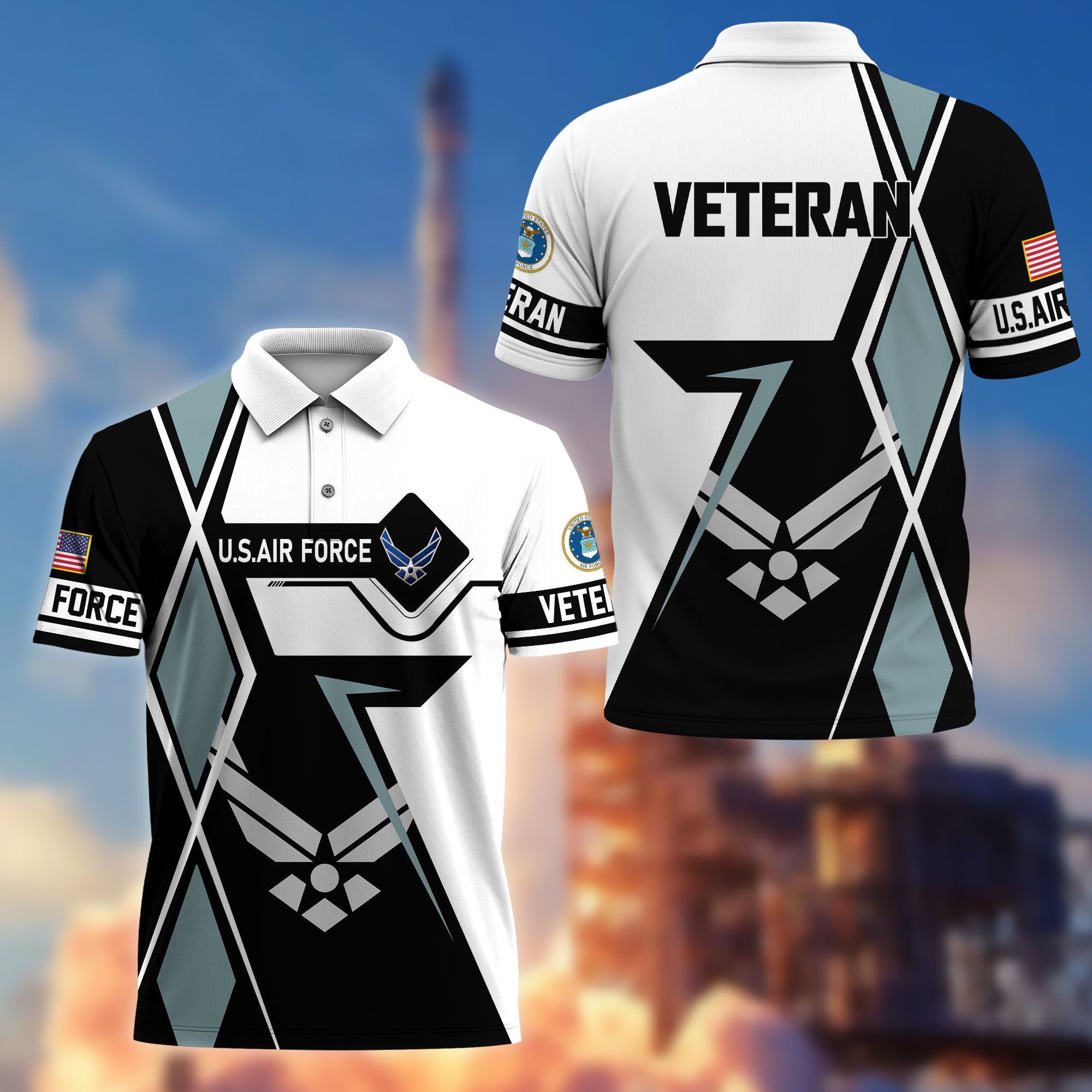Premium US Veterans Polo Shirt, Gifts For US Veterans, Gifts For Dad, For Husband, Best Gifts On Father's Day, Armed Forces Day, Independence Day, Veterans Day.
