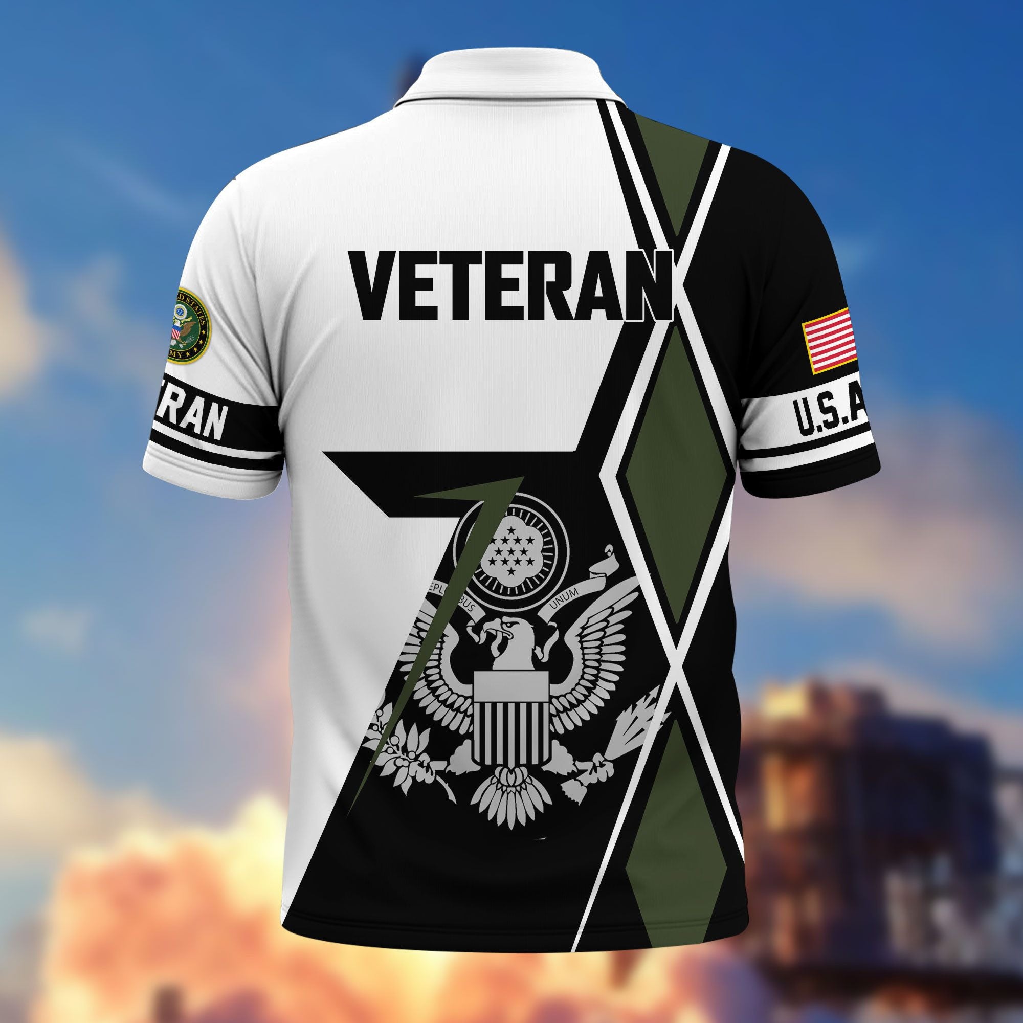 Premium US Veterans Polo Shirt, Gifts For US Veterans, Gifts For Dad, For Husband, Best Gifts On Father's Day, Armed Forces Day, Independence Day, Veterans Day.