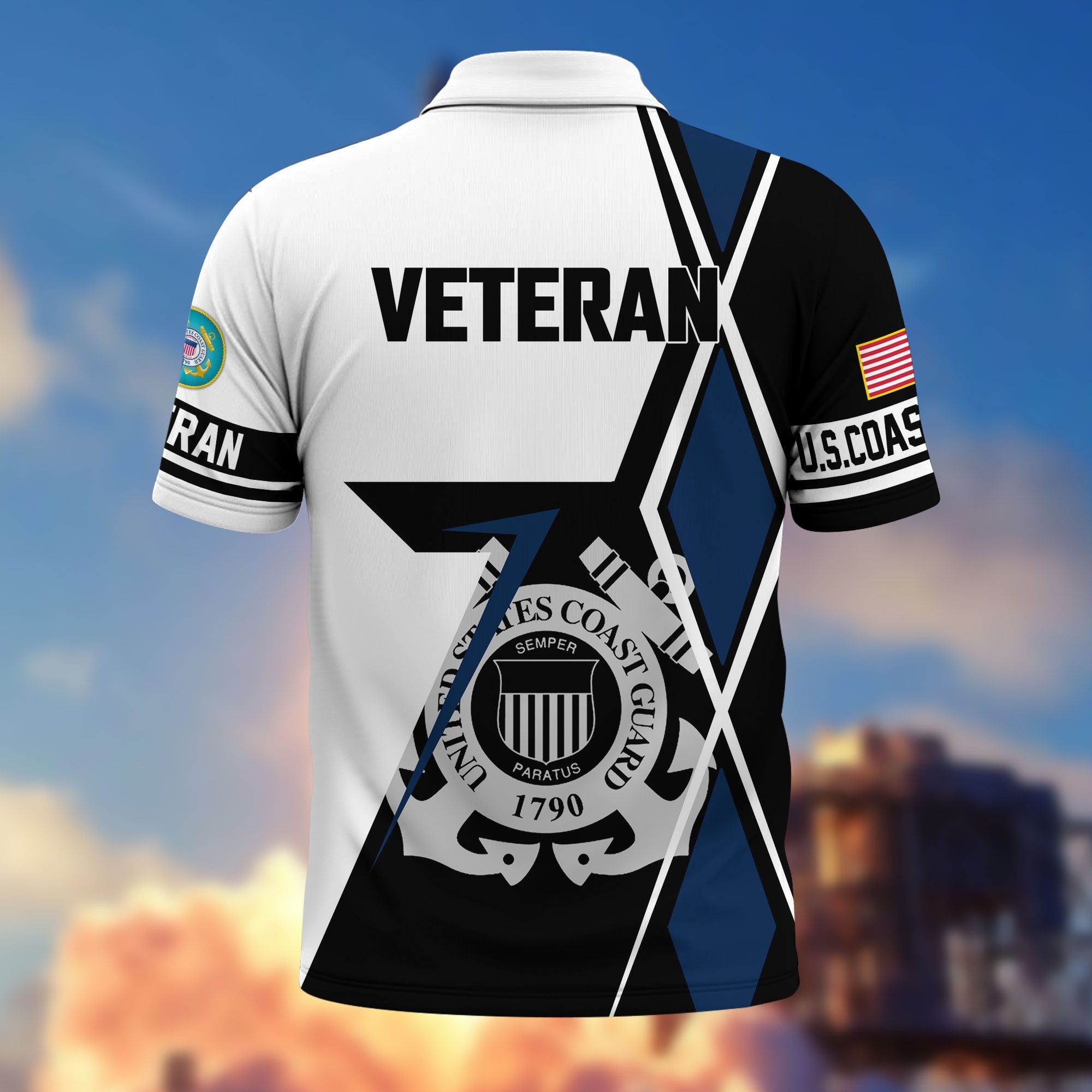 Premium US Veterans Polo Shirt, Gifts For US Veterans, Gifts For Dad, For Husband, Best Gifts On Father's Day, Armed Forces Day, Independence Day, Veterans Day.