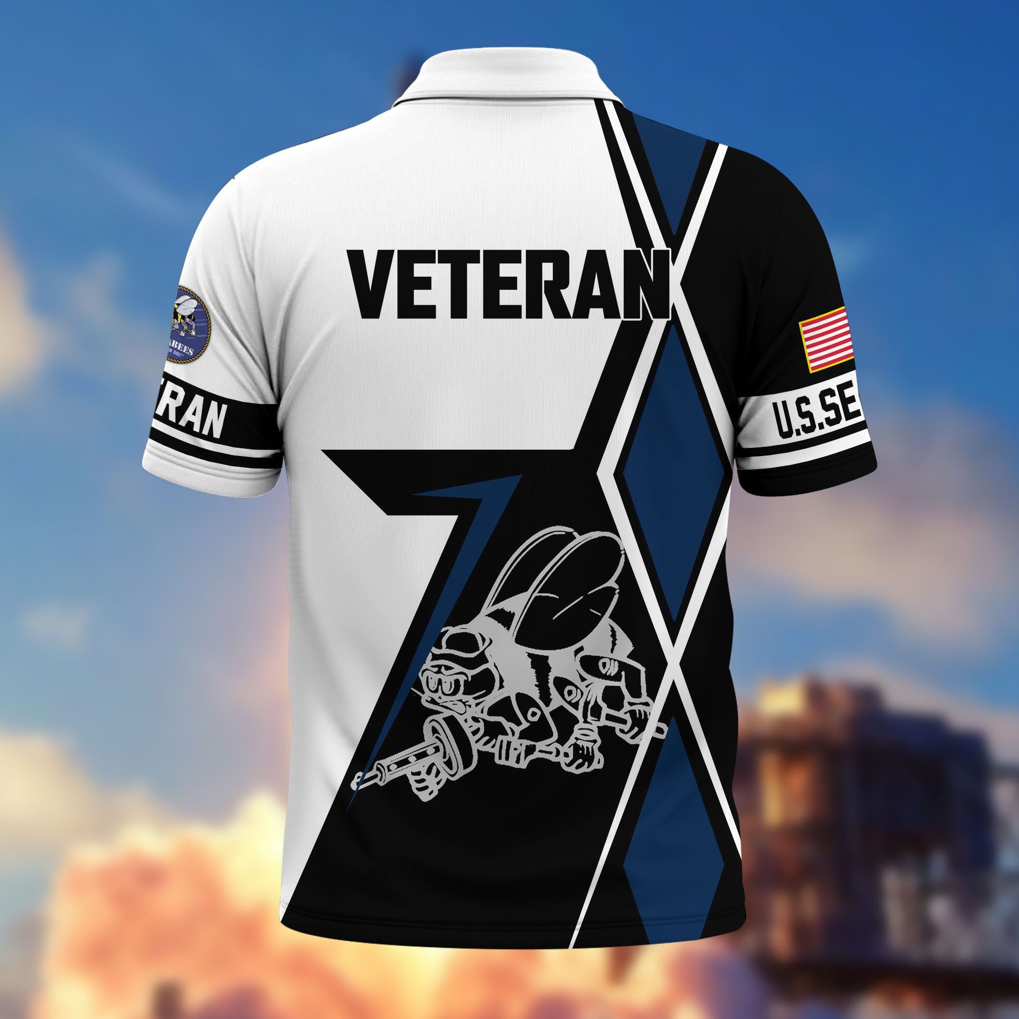 Premium US Veterans Polo Shirt, Gifts For US Veterans, Gifts For Dad, For Husband, Best Gifts On Father's Day, Armed Forces Day, Independence Day, Veterans Day.