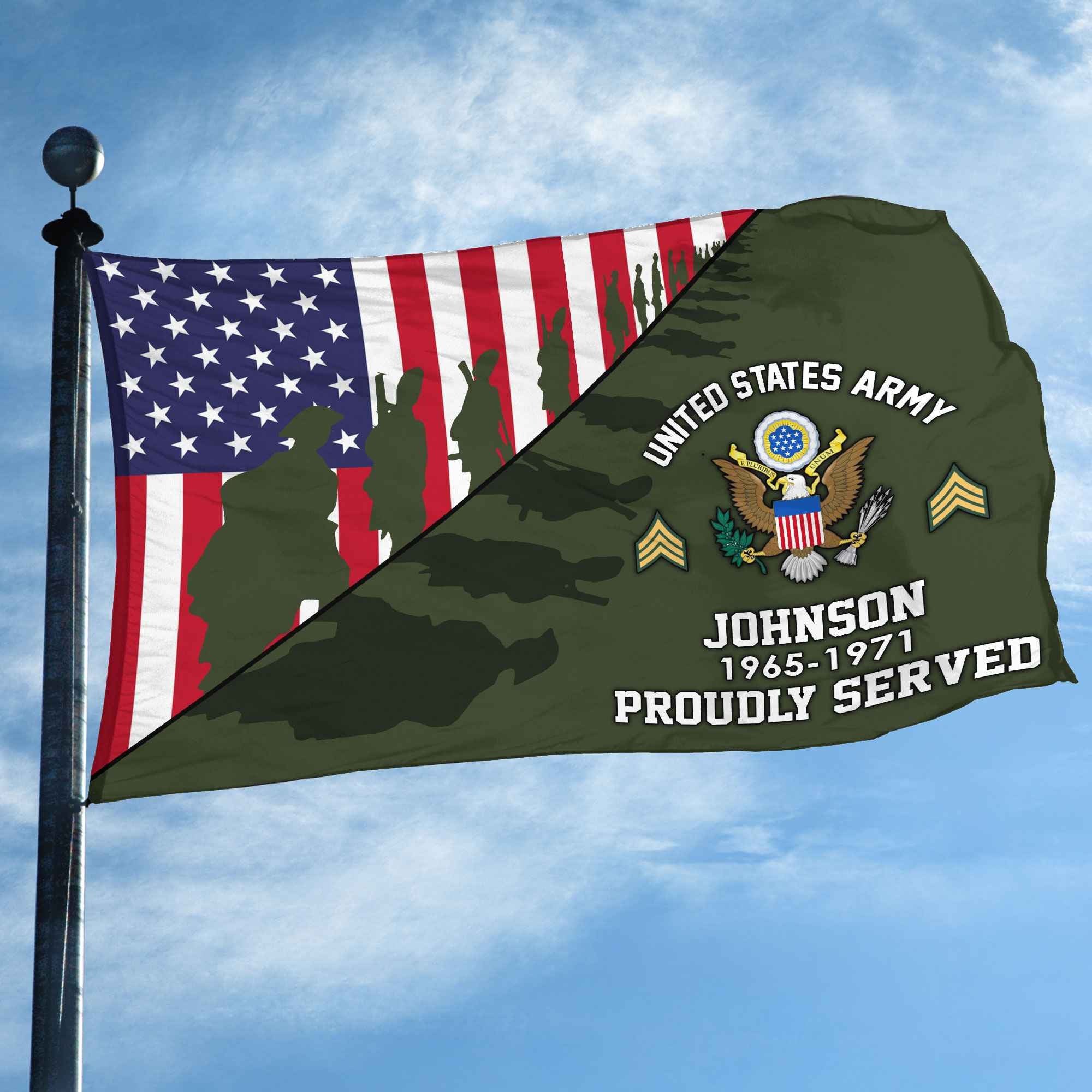 Premium Custom US Army Grommet Flag, Gifts For Army Veteran, Gifts For Dad, For Husband, Best Gifts On Father's Day, Armed Forces Day, Independence Day, Veterans Day.