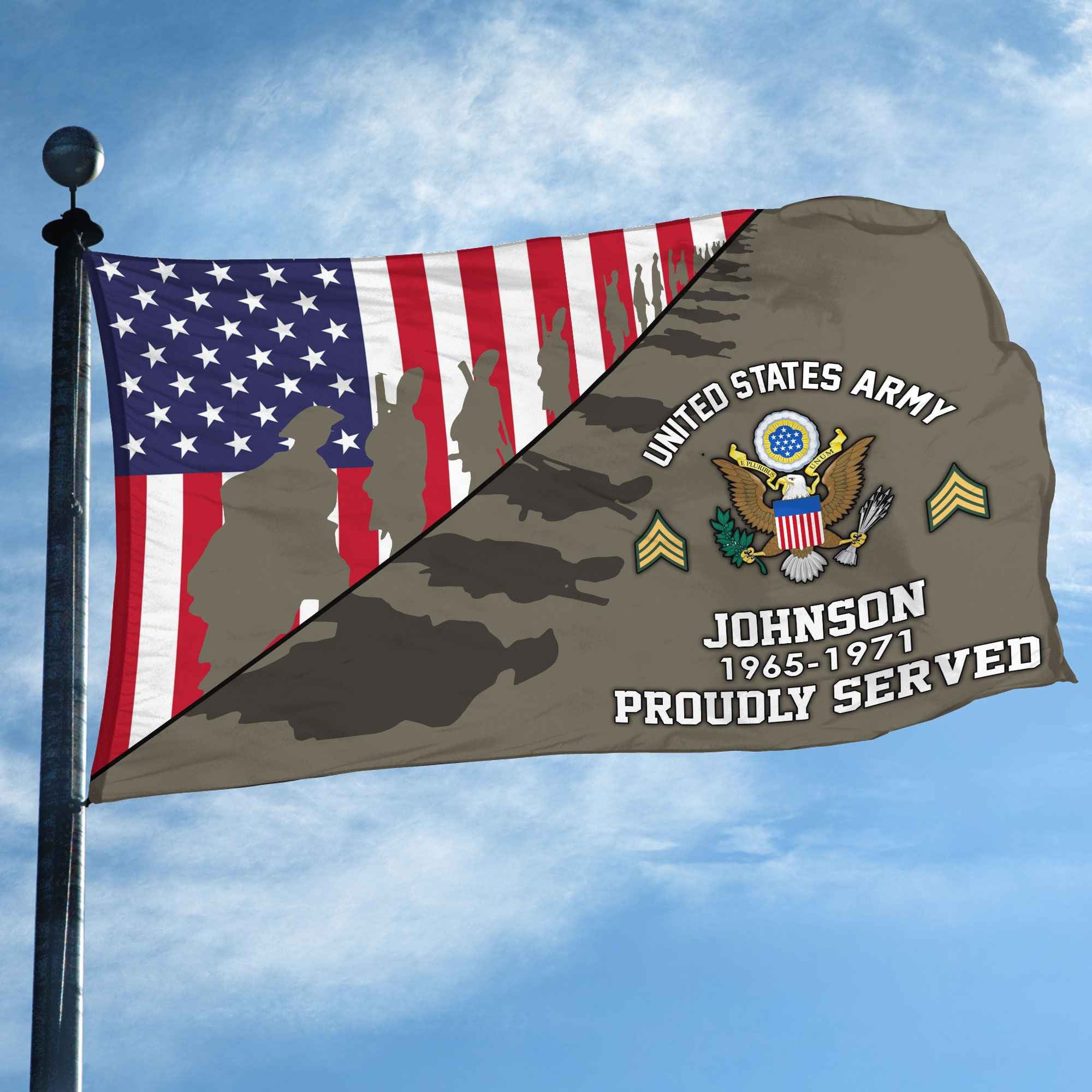 Premium Custom US Army Grommet Flag, Gifts For Army Veteran, Gifts For Dad, For Husband, Best Gifts On Father's Day, Armed Forces Day, Independence Day, Veterans Day.