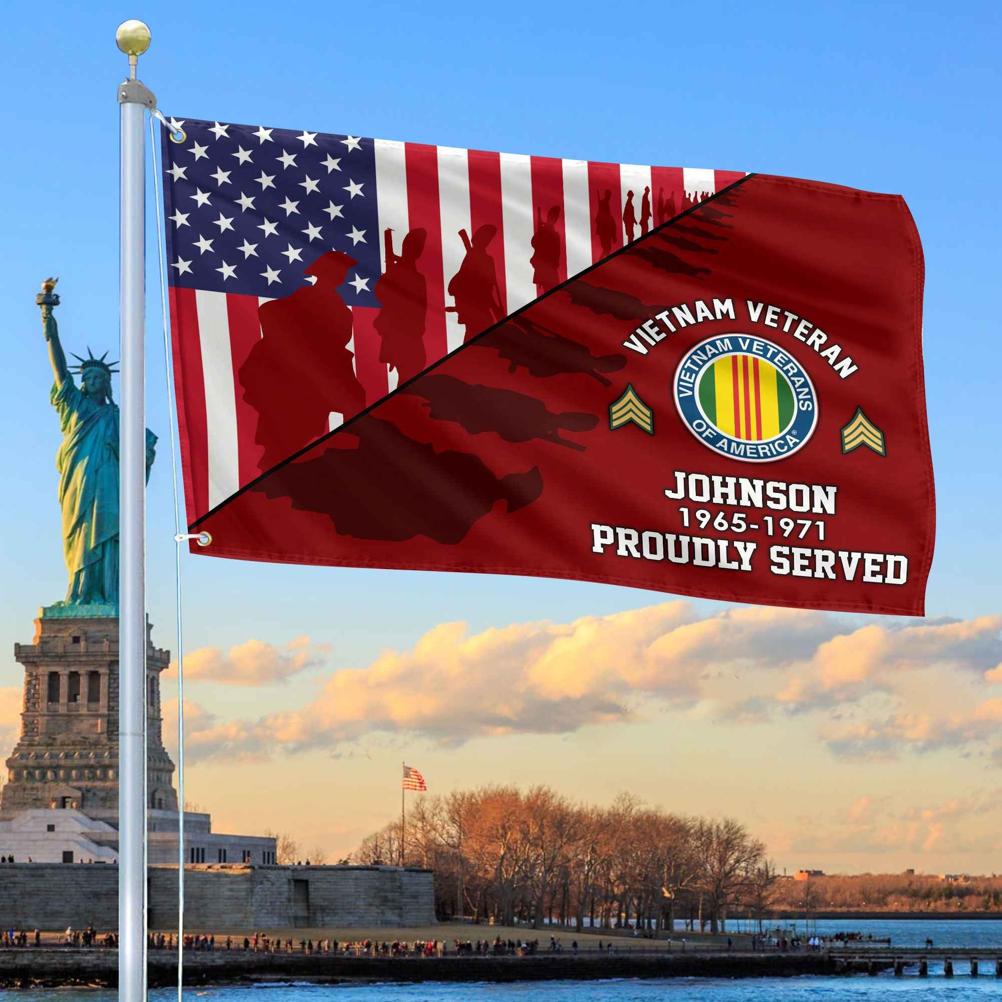 Premium Custom Vietnam Veteran Grommet Flag, Gifts For Vietnam Veteran, Gifts For Dad, For Husband, Best Gifts On Father's Day, Armed Forces Day, Independence Day, Veterans Day.