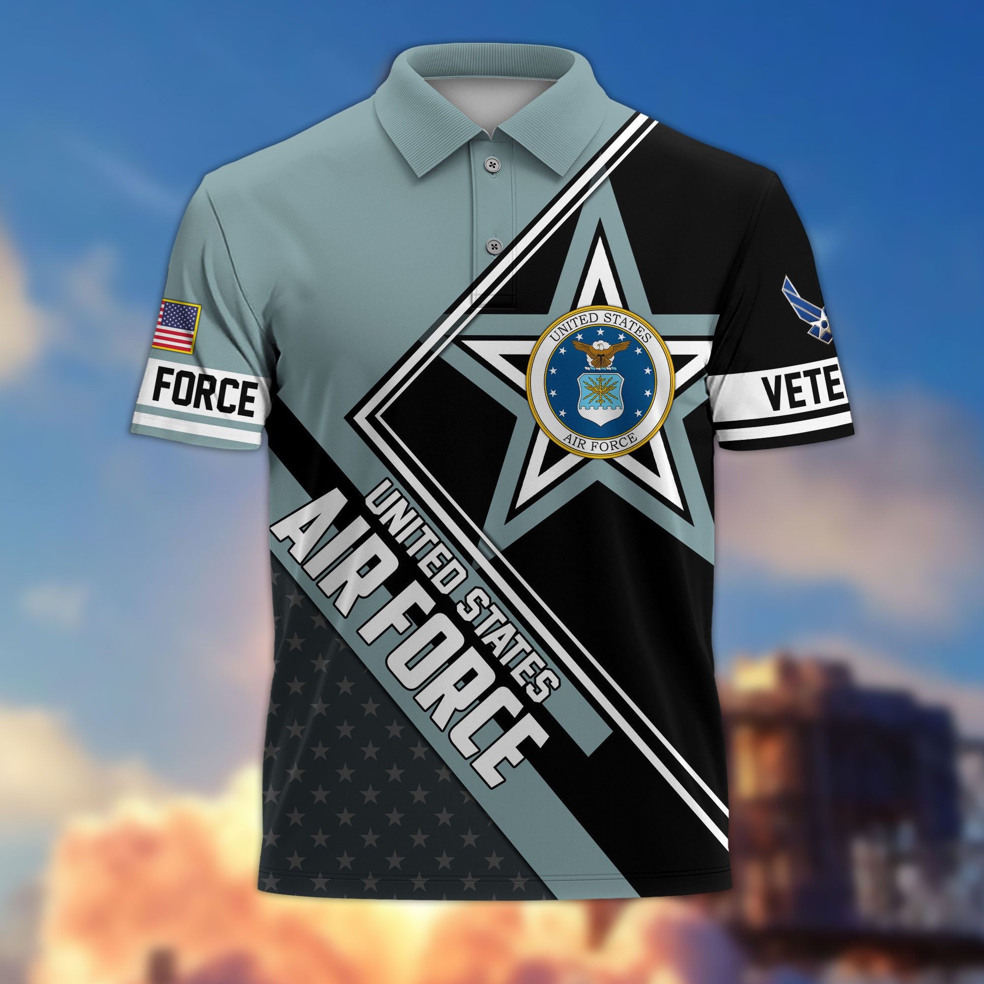 Premium US Veterans Polo Shirt, Gifts For US Veterans, Gifts For Dad, For Husband, Best Gifts On Father's Day, Armed Forces Day, Independence Day, Veterans Day.