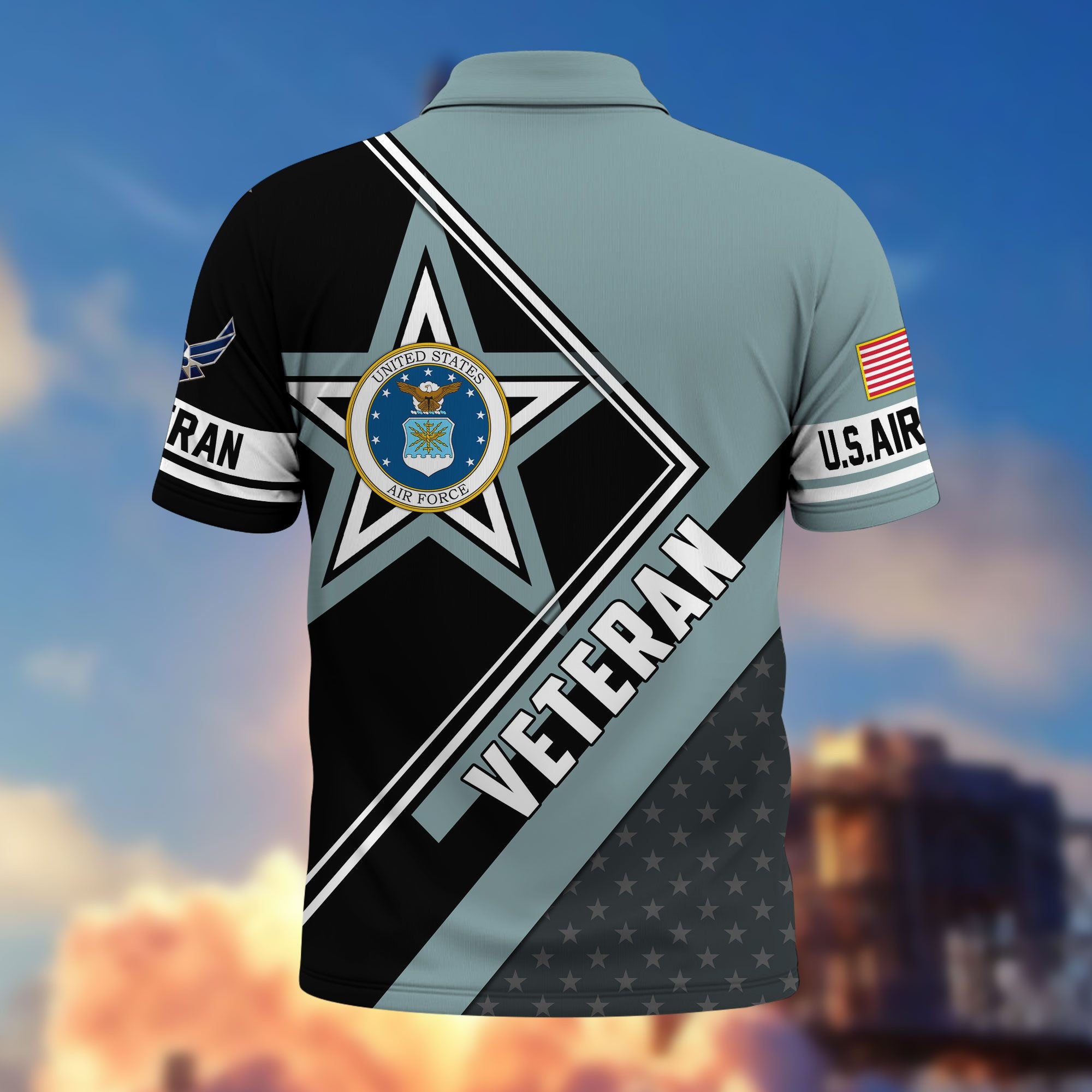 Premium US Veterans Polo Shirt, Gifts For US Veterans, Gifts For Dad, For Husband, Best Gifts On Father's Day, Armed Forces Day, Independence Day, Veterans Day.