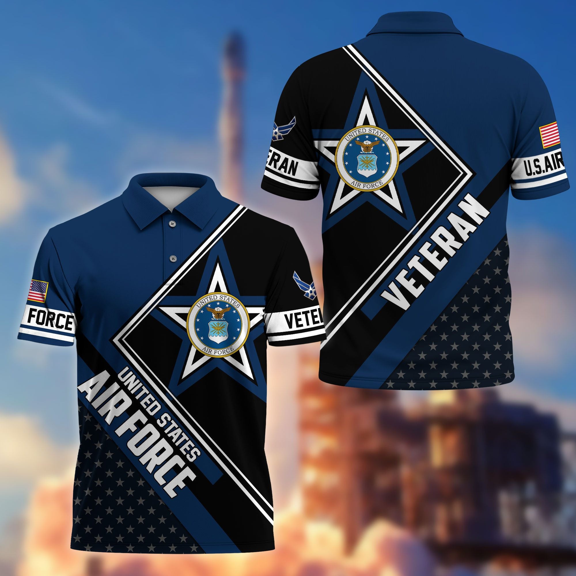 Premium US Veterans Polo Shirt, Gifts For US Veterans, Gifts For Dad, For Husband, Best Gifts On Father's Day, Armed Forces Day, Independence Day, Veterans Day.