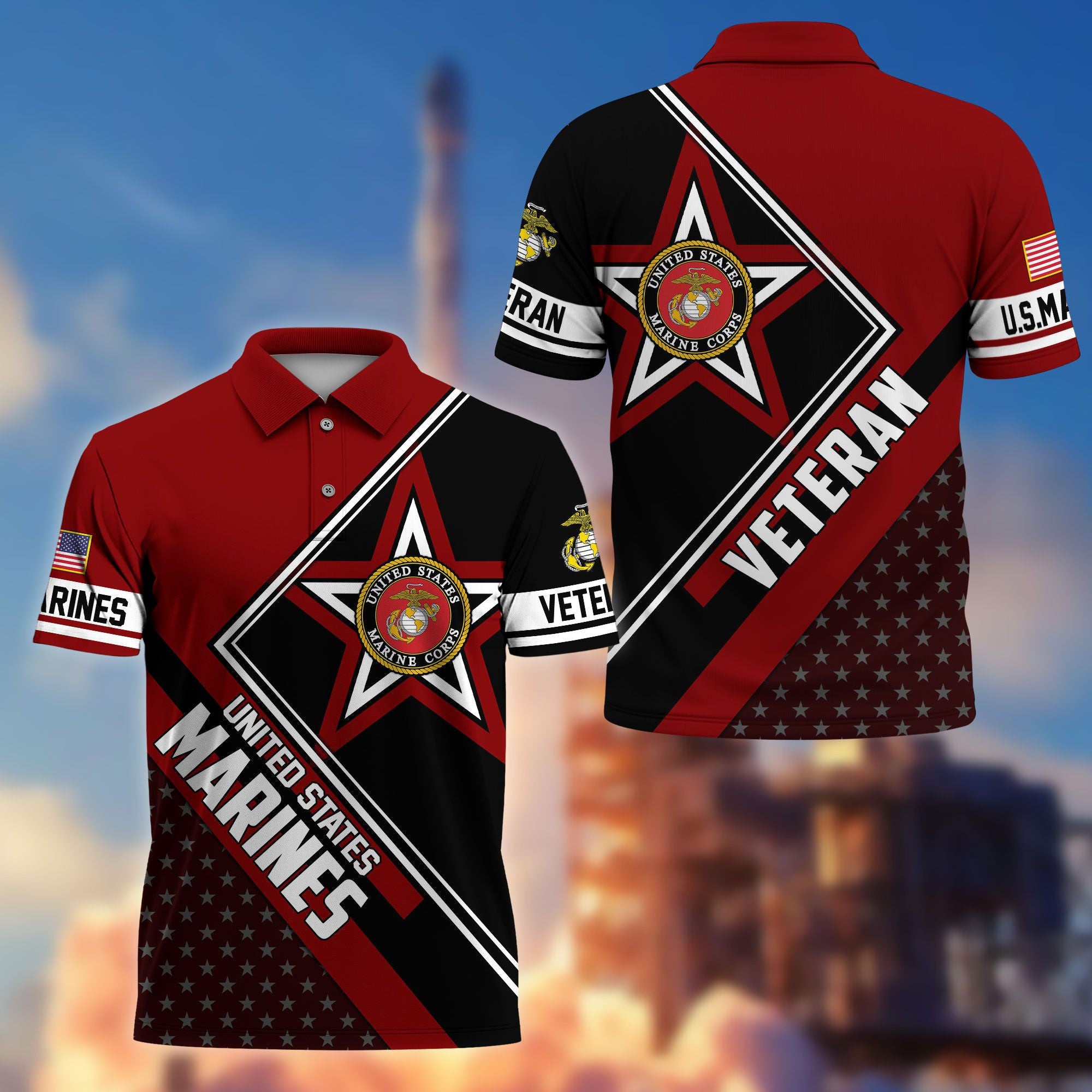 Premium US Veterans Polo Shirt, Gifts For US Veterans, Gifts For Dad, For Husband, Best Gifts On Father's Day, Armed Forces Day, Independence Day, Veterans Day.
