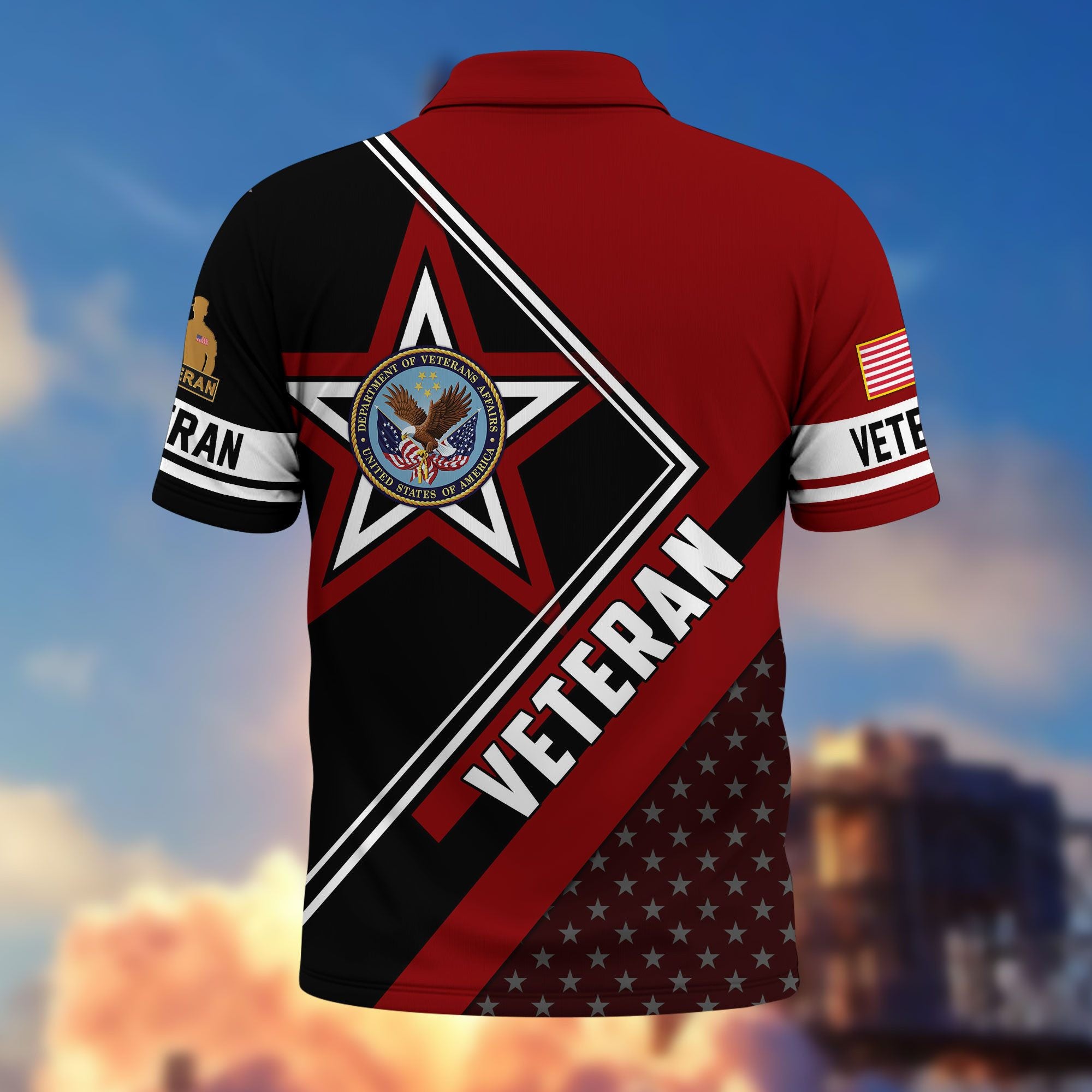 Premium US Veterans Polo Shirt, Gifts For US Veterans, Gifts For Dad, For Husband, Best Gifts On Father's Day, Armed Forces Day, Independence Day, Veterans Day.