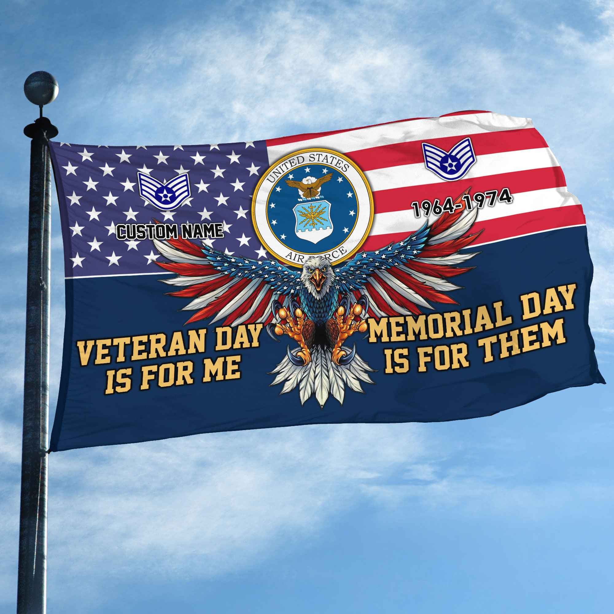 USAF Custom Grommet Flag, Gifts For Air Force Veteran, Best Gifts On Father's Day, Armed Forces Day, Independence Day, Veterans Day.