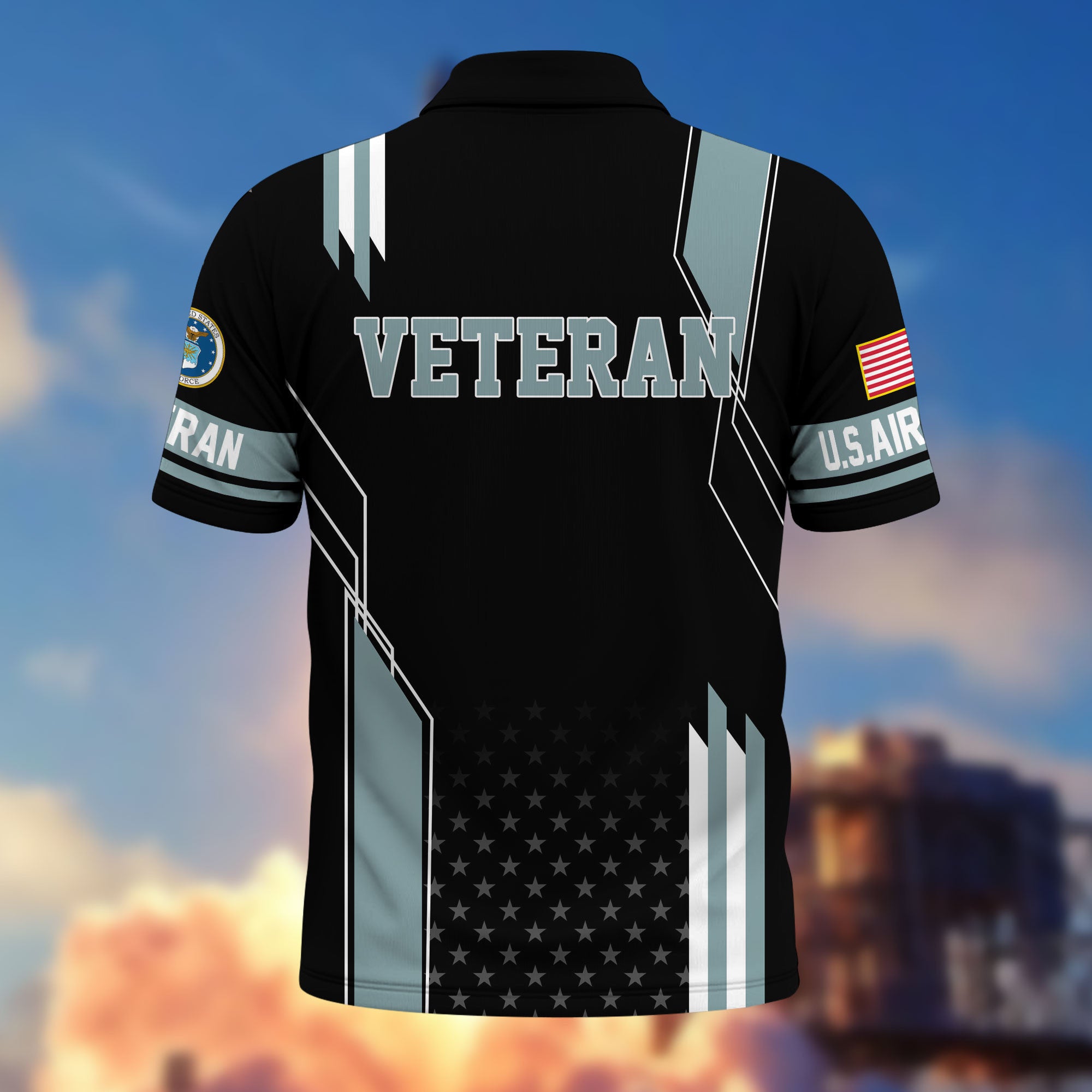 Premium US Veterans Polo Shirt, Gifts For US Veterans, Best Gifts On Father's Day, Armed Forces Day, Independence Day, Veterans Day.