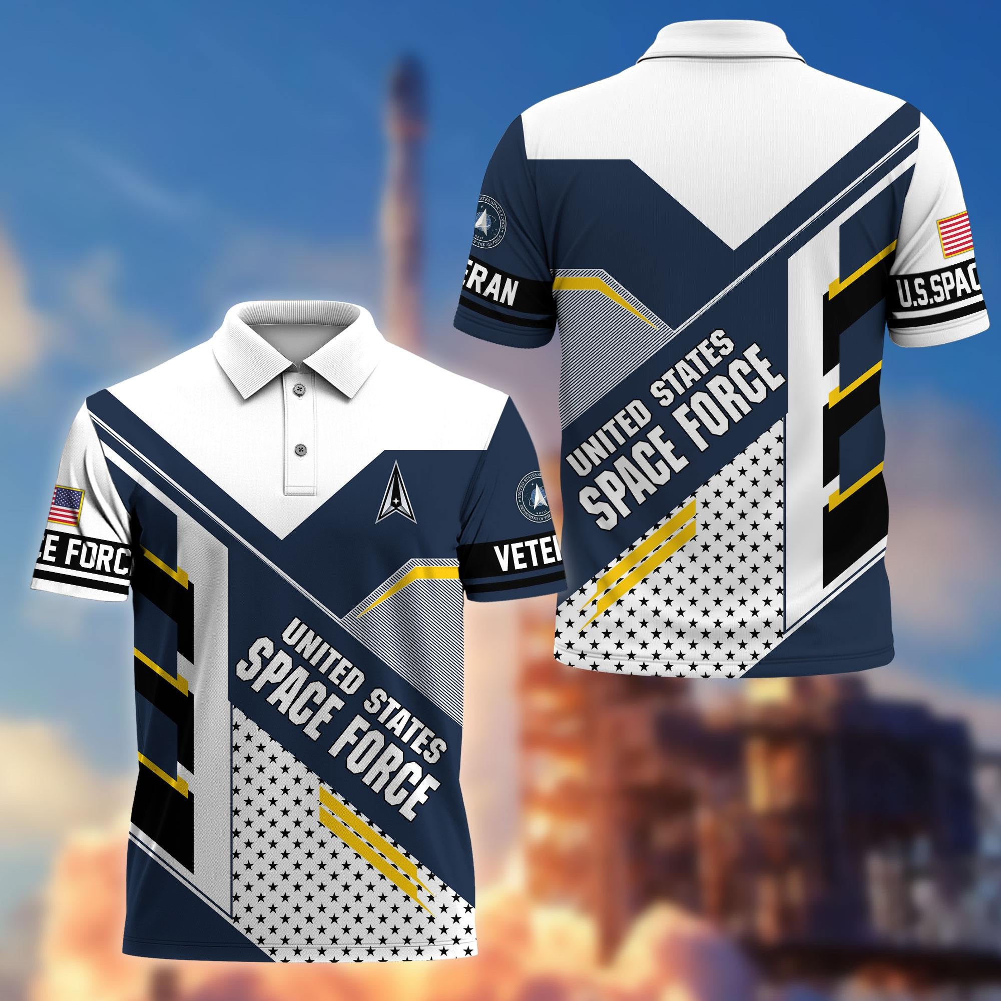 Premium US Veterans Polo Shirt, Gifts For US Veterans, Best Gifts On Father's Day, Armed Forces Day, Independence Day, Veterans Day.