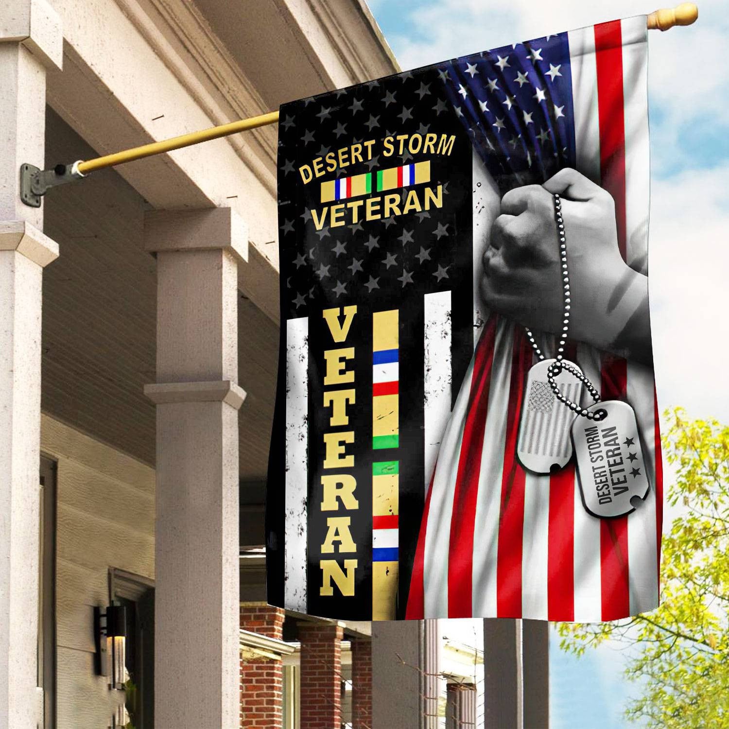 Premium US Desert Storm Veteran Flag, Gift For Desert Storm Veteran, American Flag, Patriotic Flag, Garden Flag, House Flag